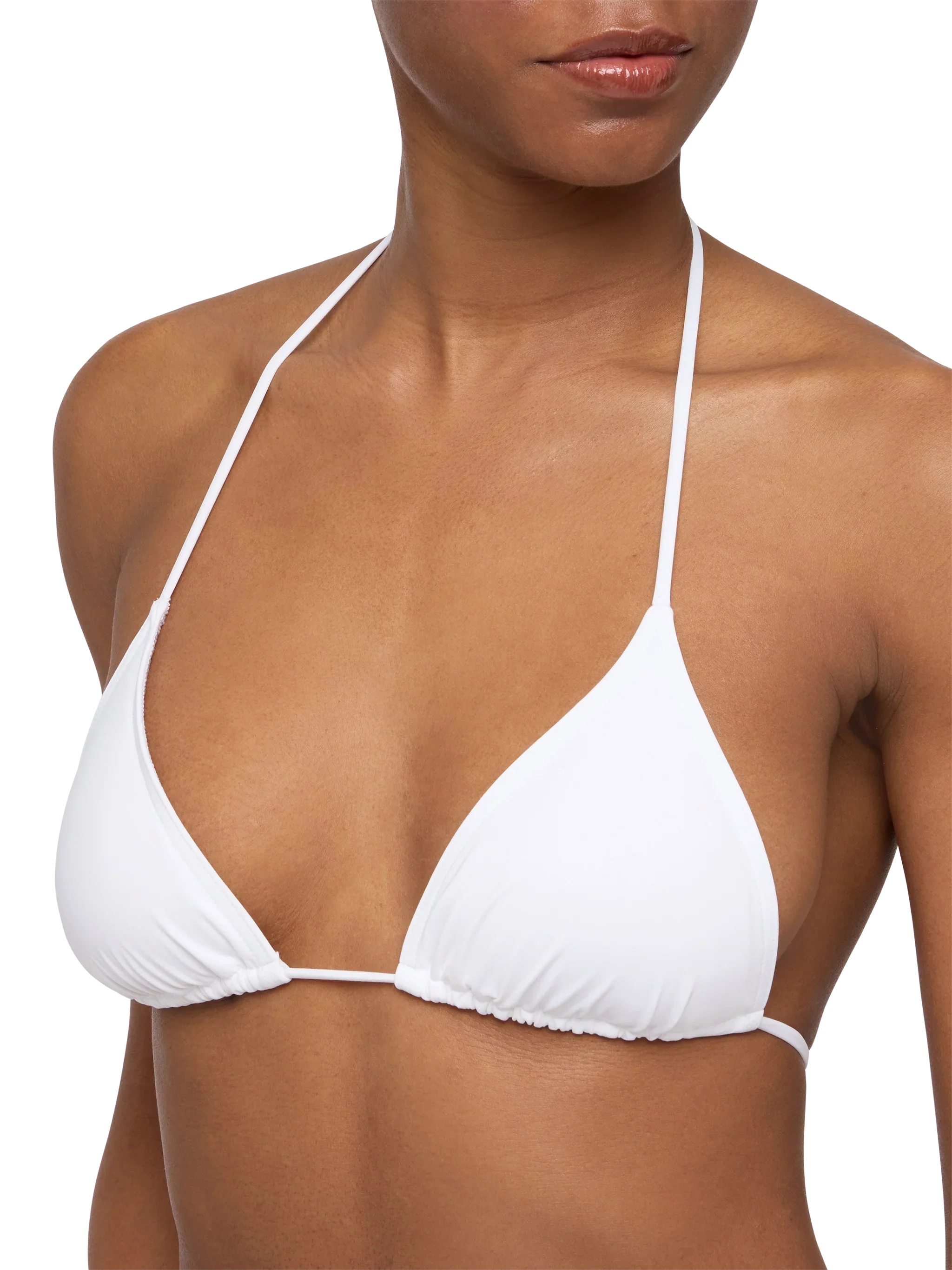 Leah top bikini triangolo bianco - Image 3