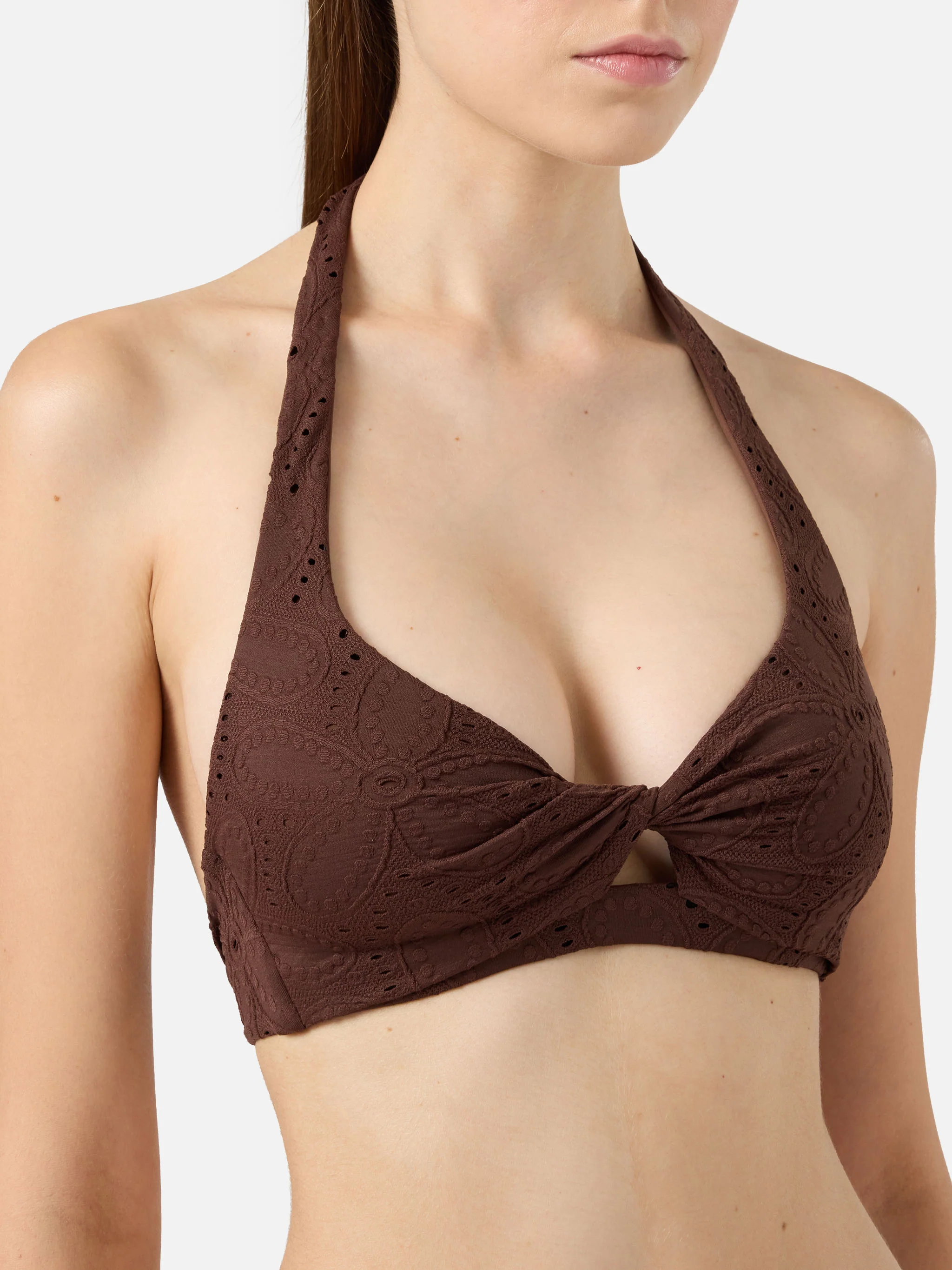 Top bralette triangolo in Sangallo Leda - Image 2
