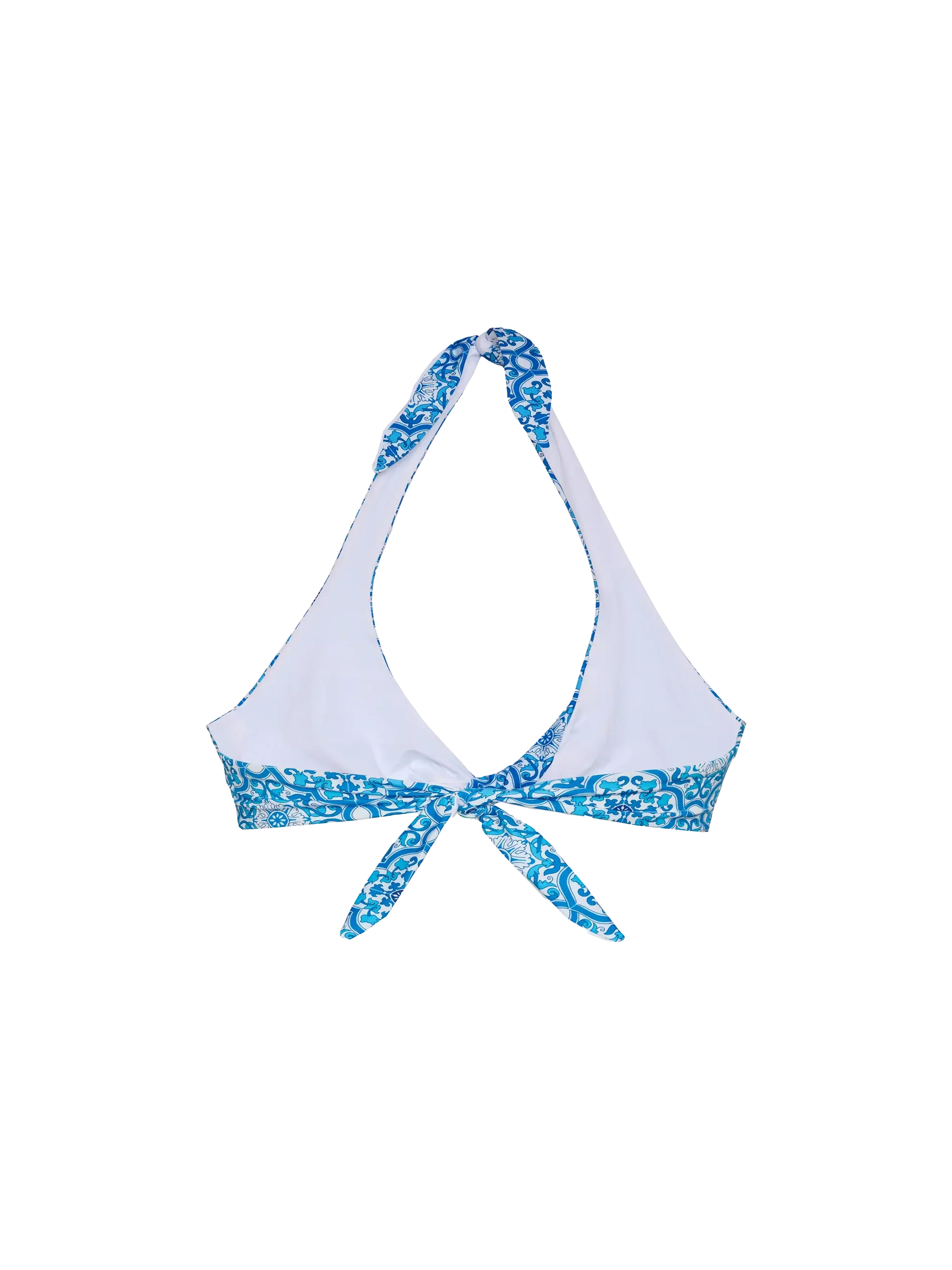 Top bralette triangolo con stampa maiolica Leda - Image 2