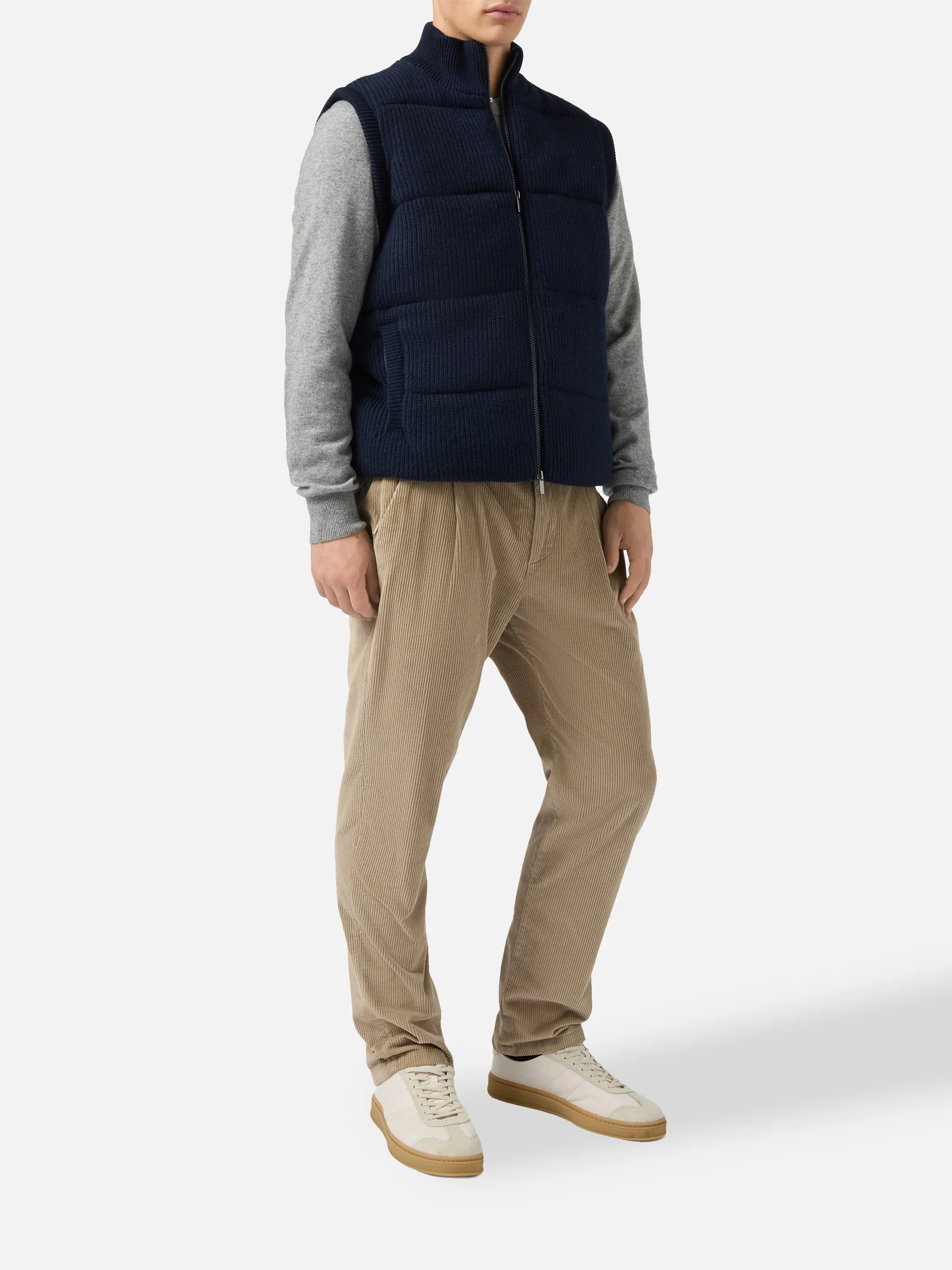 Gilet imbottito Leeds Knit blu - Image 2