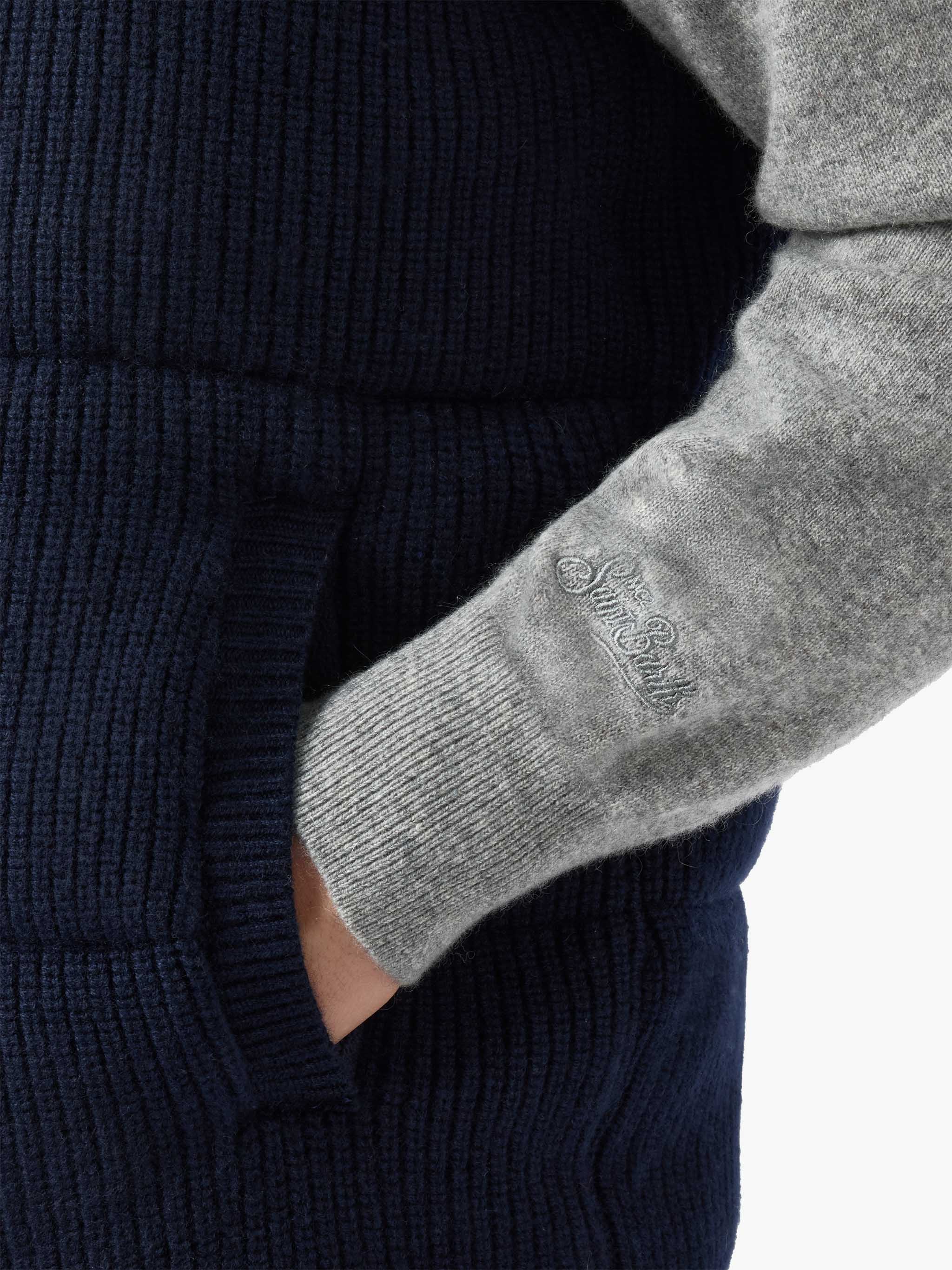 Gilet imbottito Leeds Knit blu - Image 4