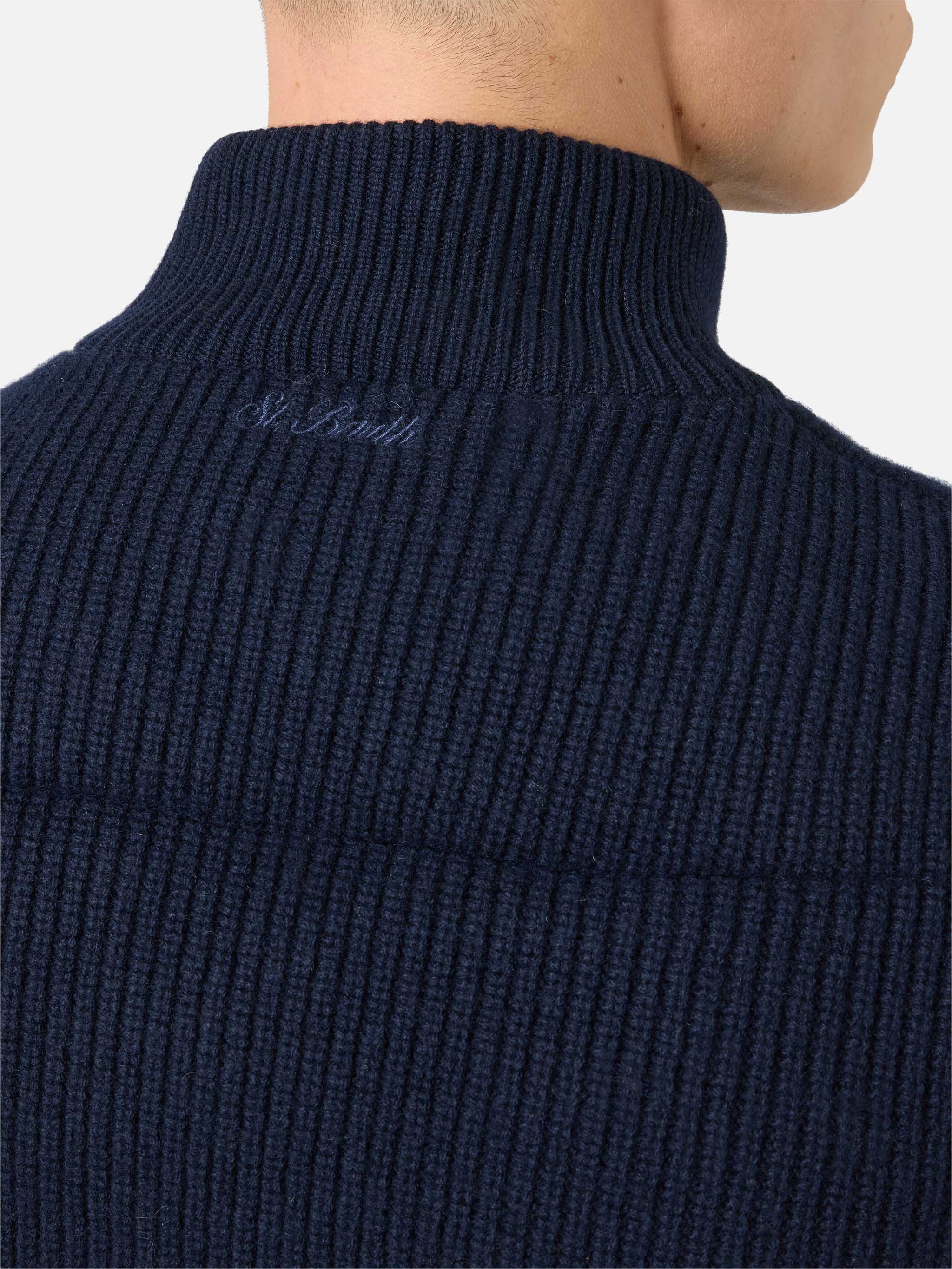 Gilet imbottito Leeds Knit blu - Image 5