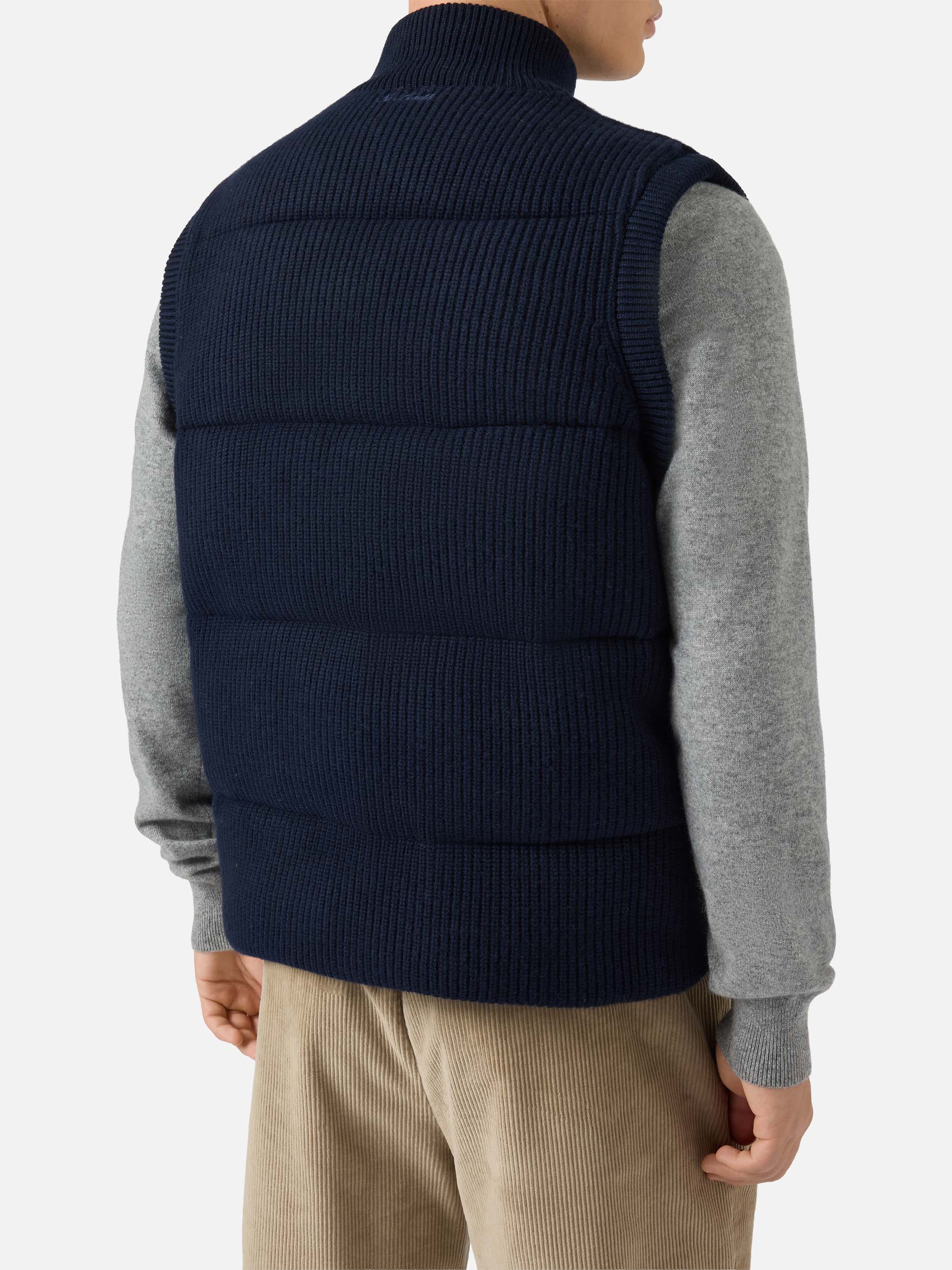 Gilet imbottito Leeds Knit blu - Image 6