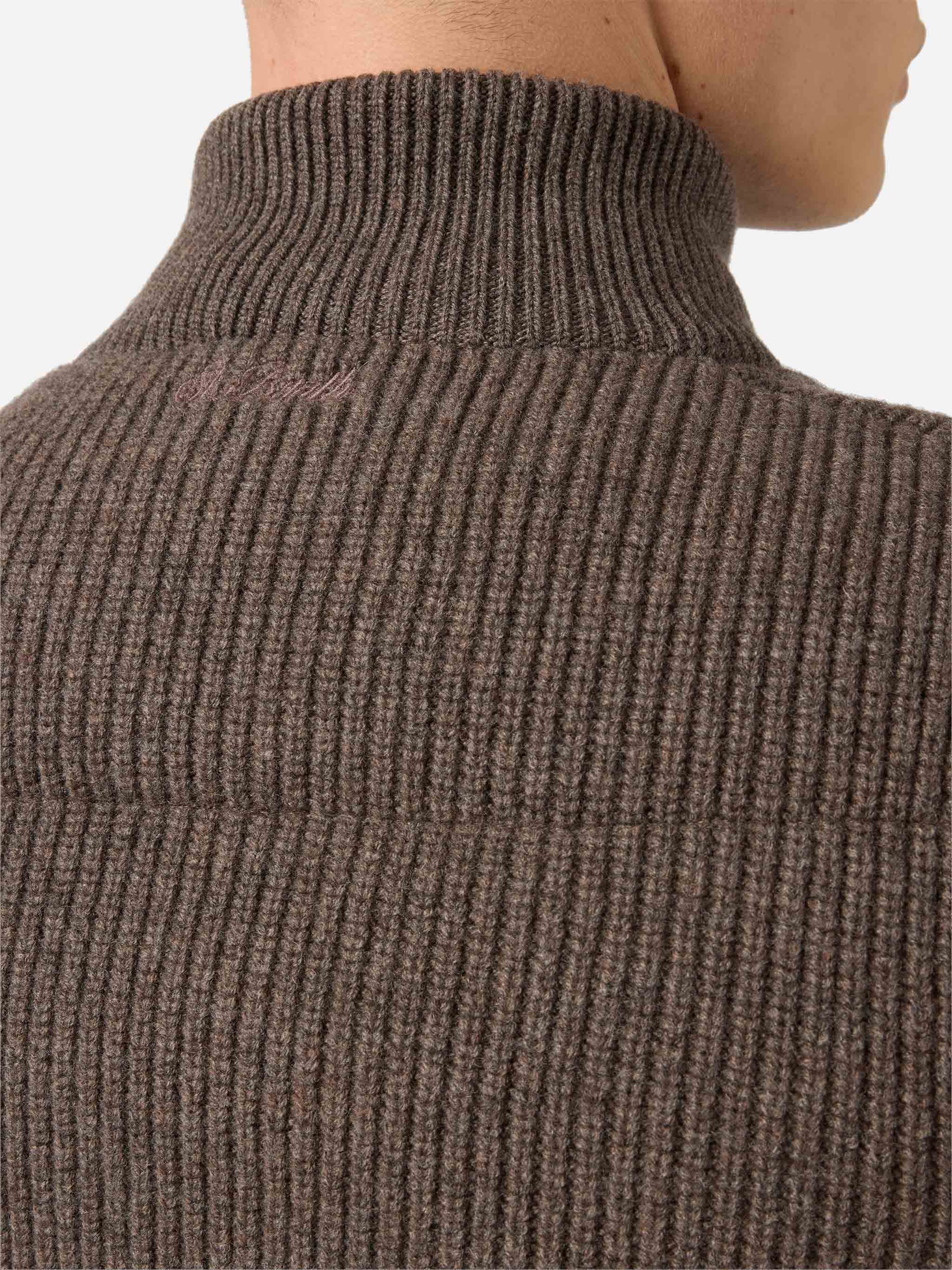 Gilet imbottito Leeds Knit nocciola - Image 6