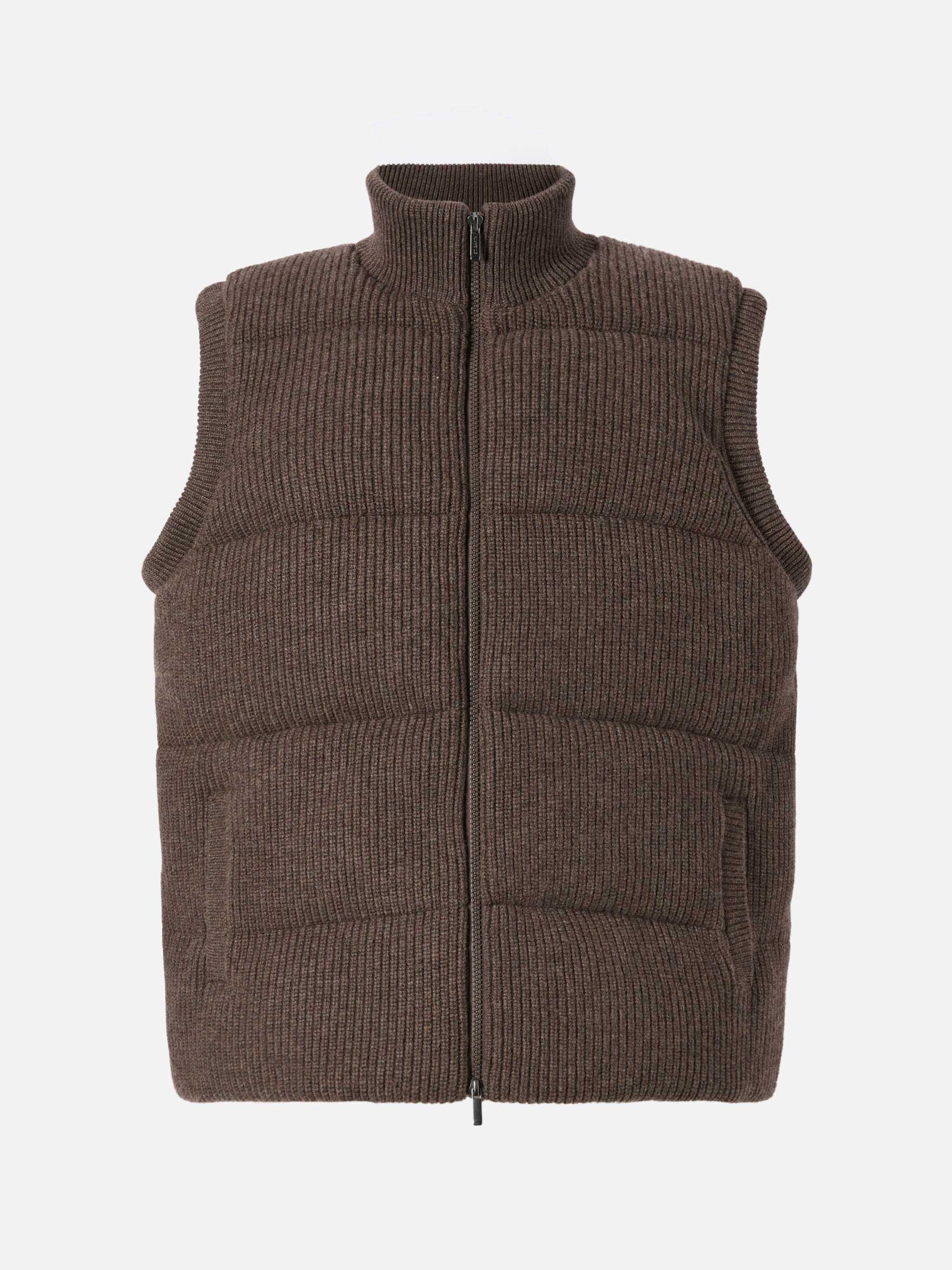 Gilet imbottito Leeds Knit nocciola - Image 7