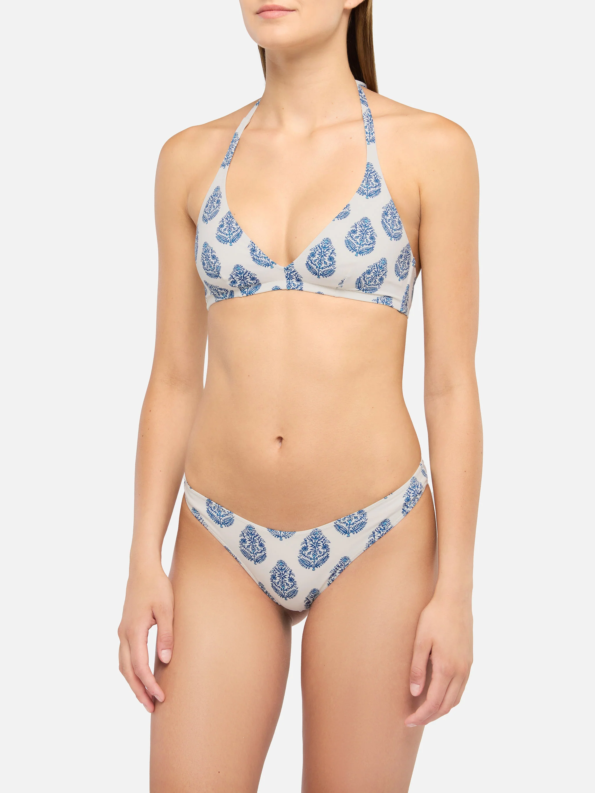 Bikini triangolo fisso Gaia Lido con slip classico e stampa paisley - Image 2