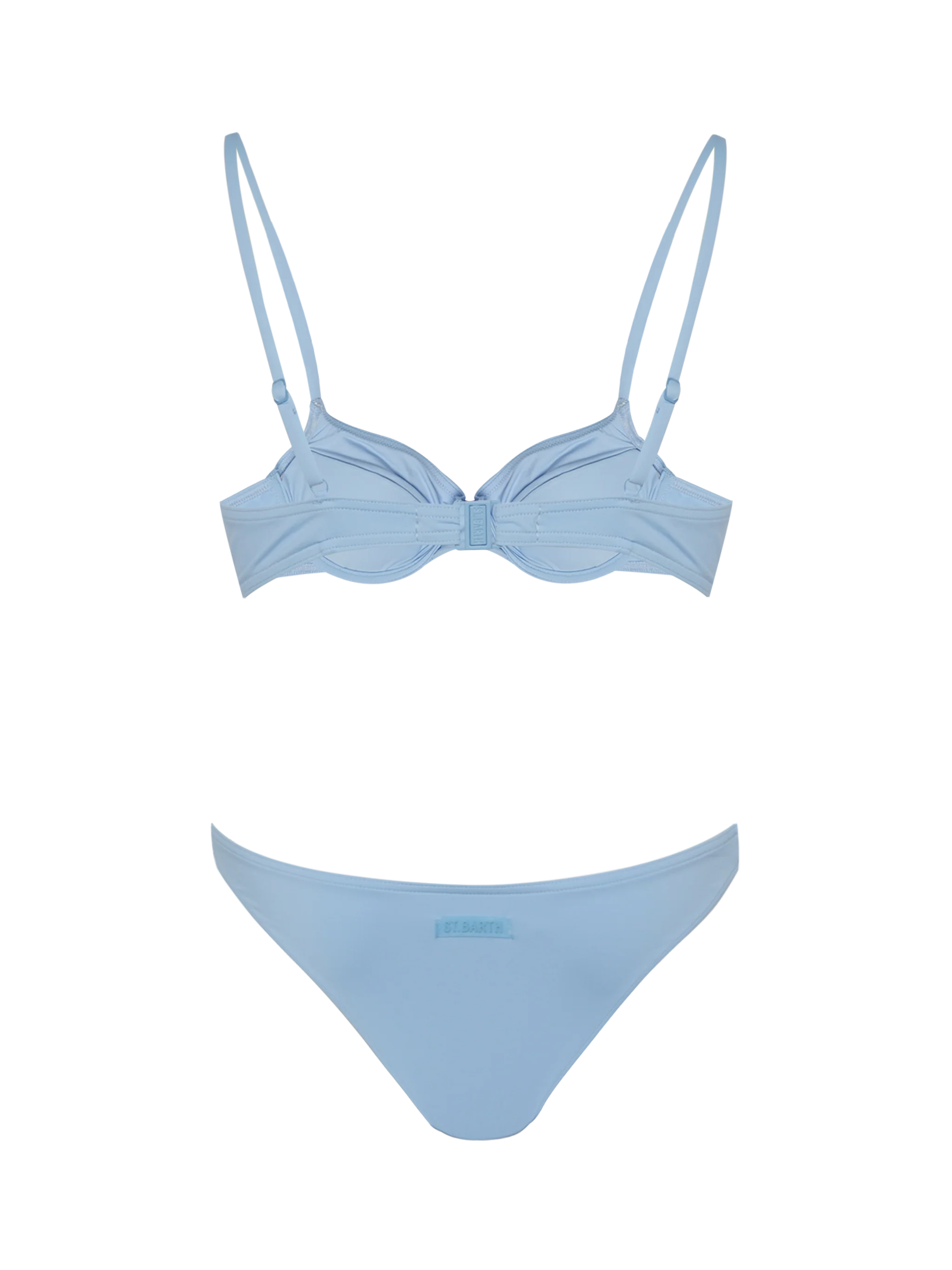 Bikini Bea Lido azzurro con top a bralette con ferretto e slip classici - Image 3
