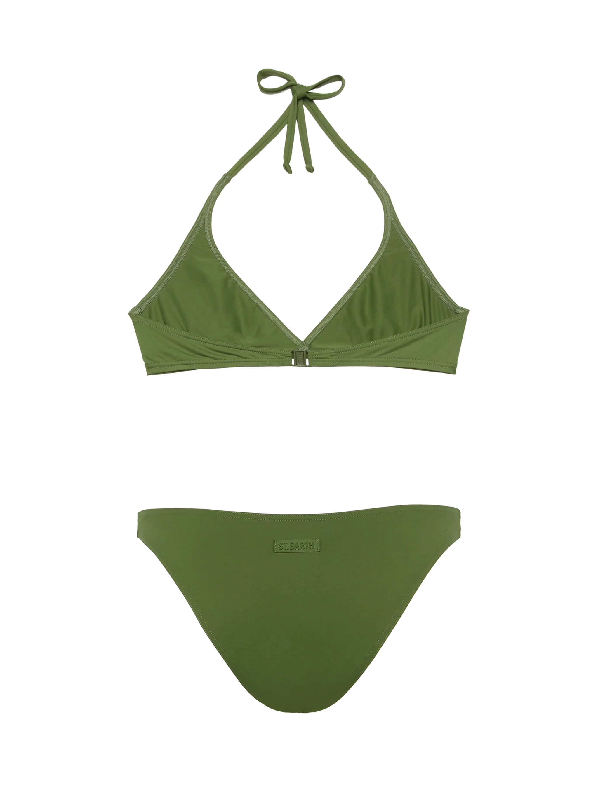 Bikini a triangolo fisso Gaia Lido in verde militare - Image 3