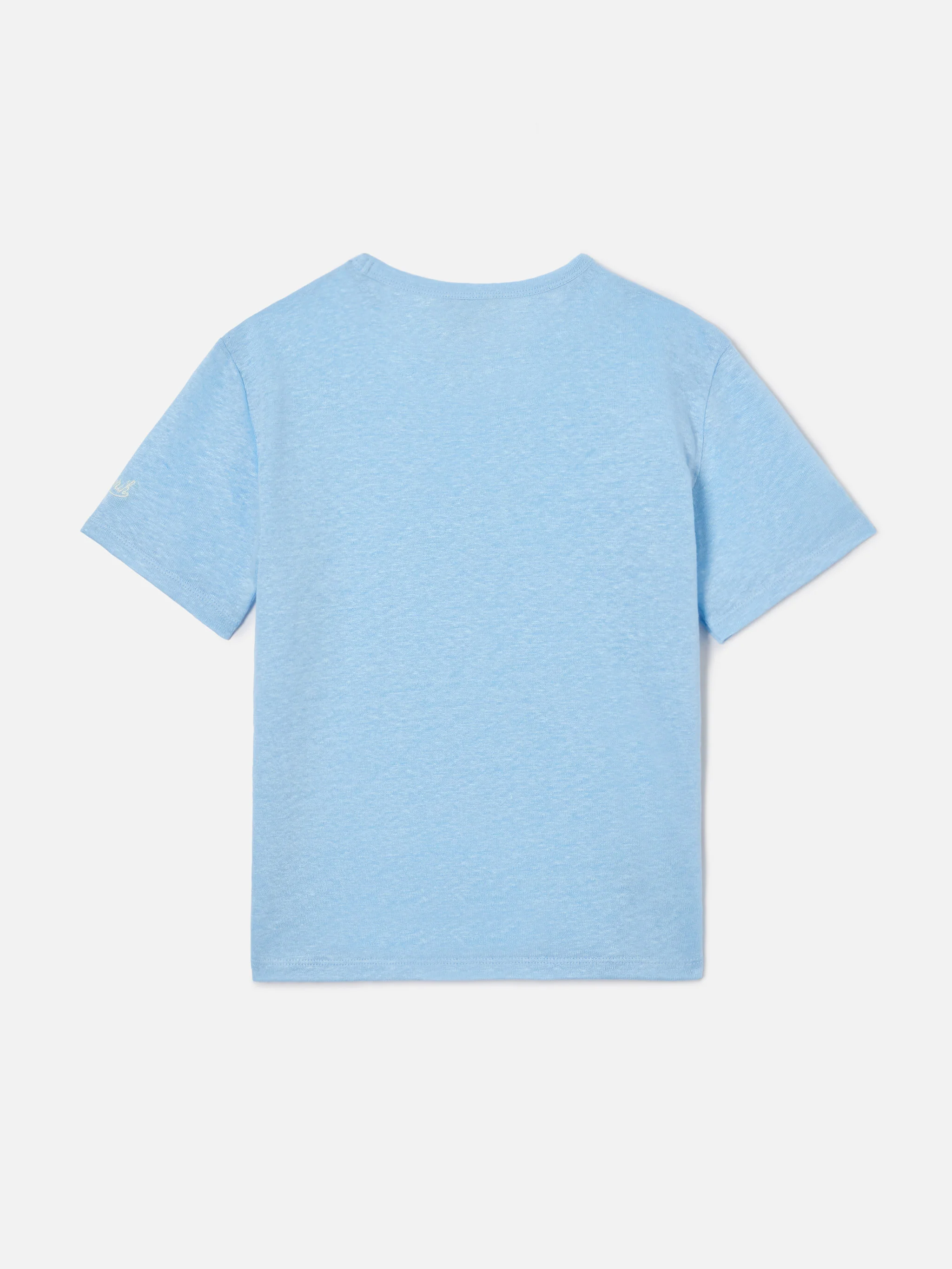 T-shirt Alex in puro lino azzurro - Image 2