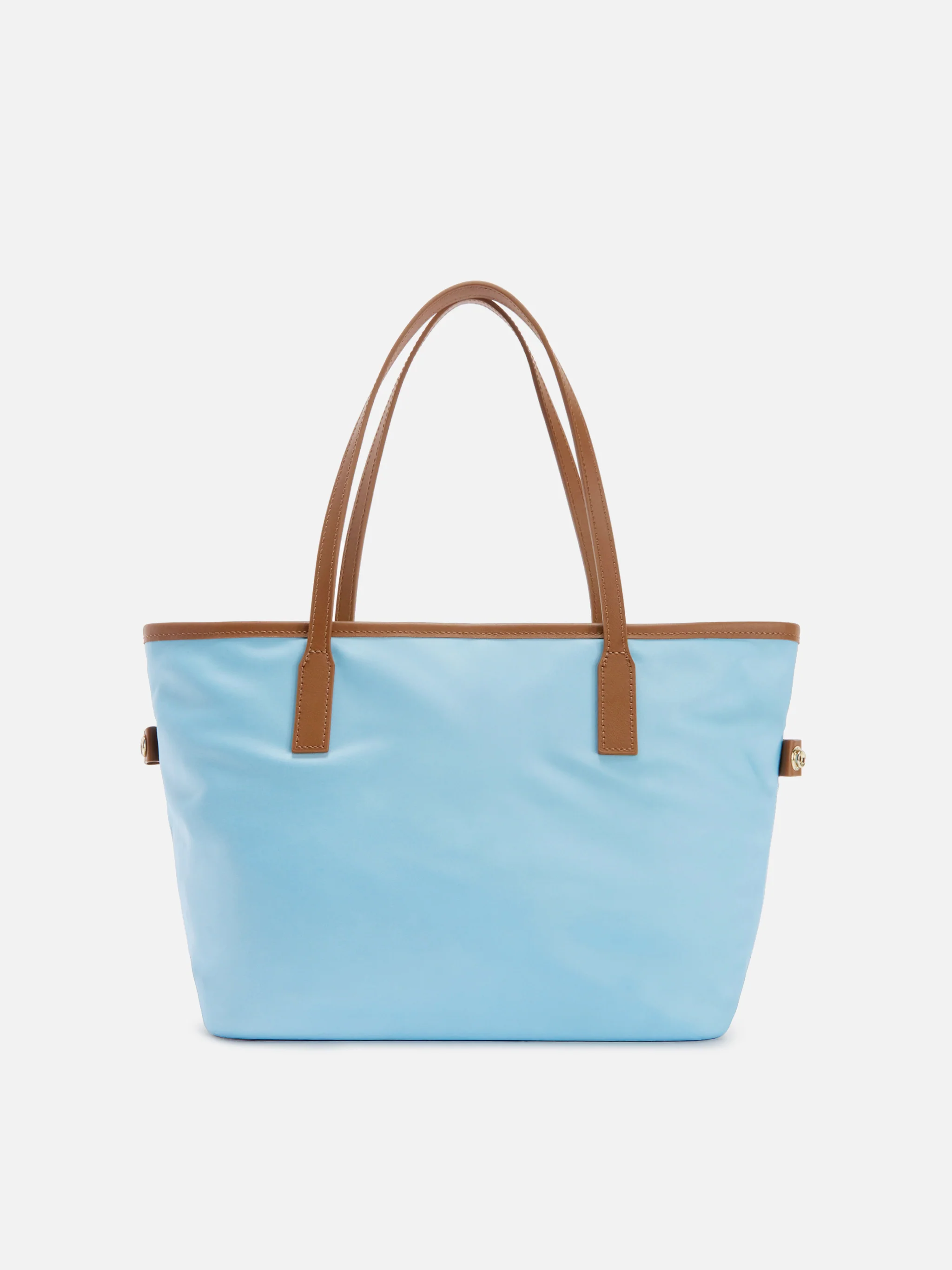 Borsa City medium in nylon azzurro - Image 4