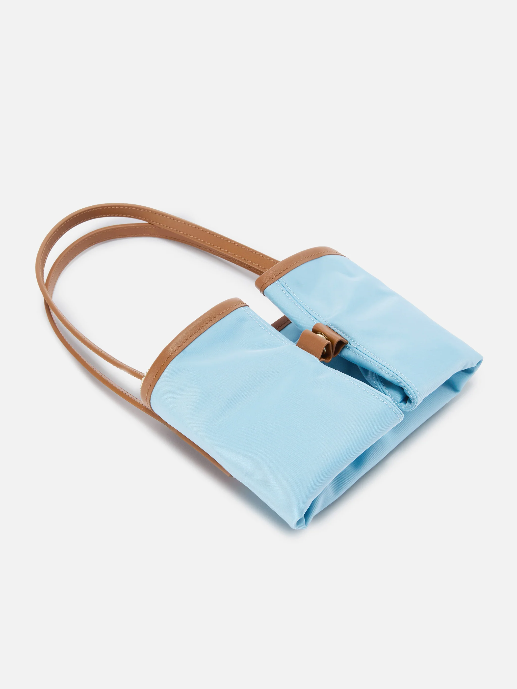 Borsa City medium in nylon azzurro - Image 6