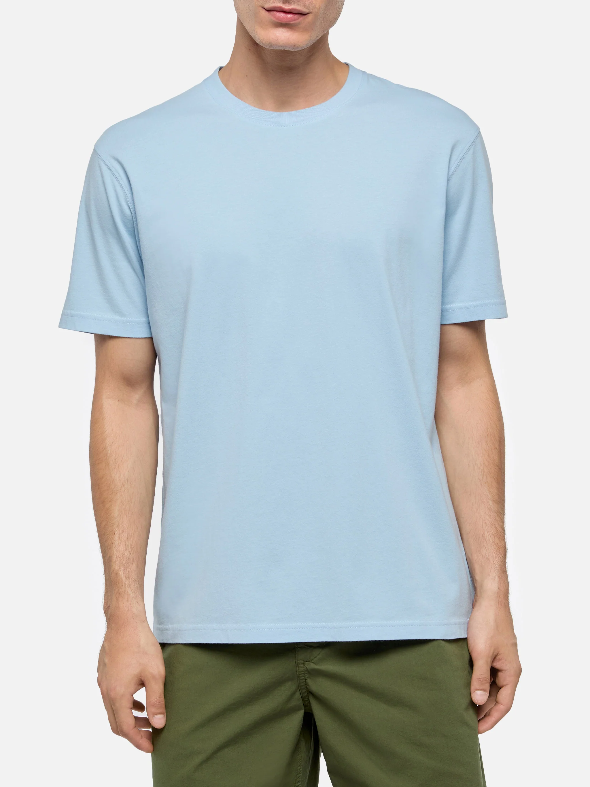 Tshirt Dover in jersey di cotone azzurro chiaro con ricamo St. Barth - Image 2