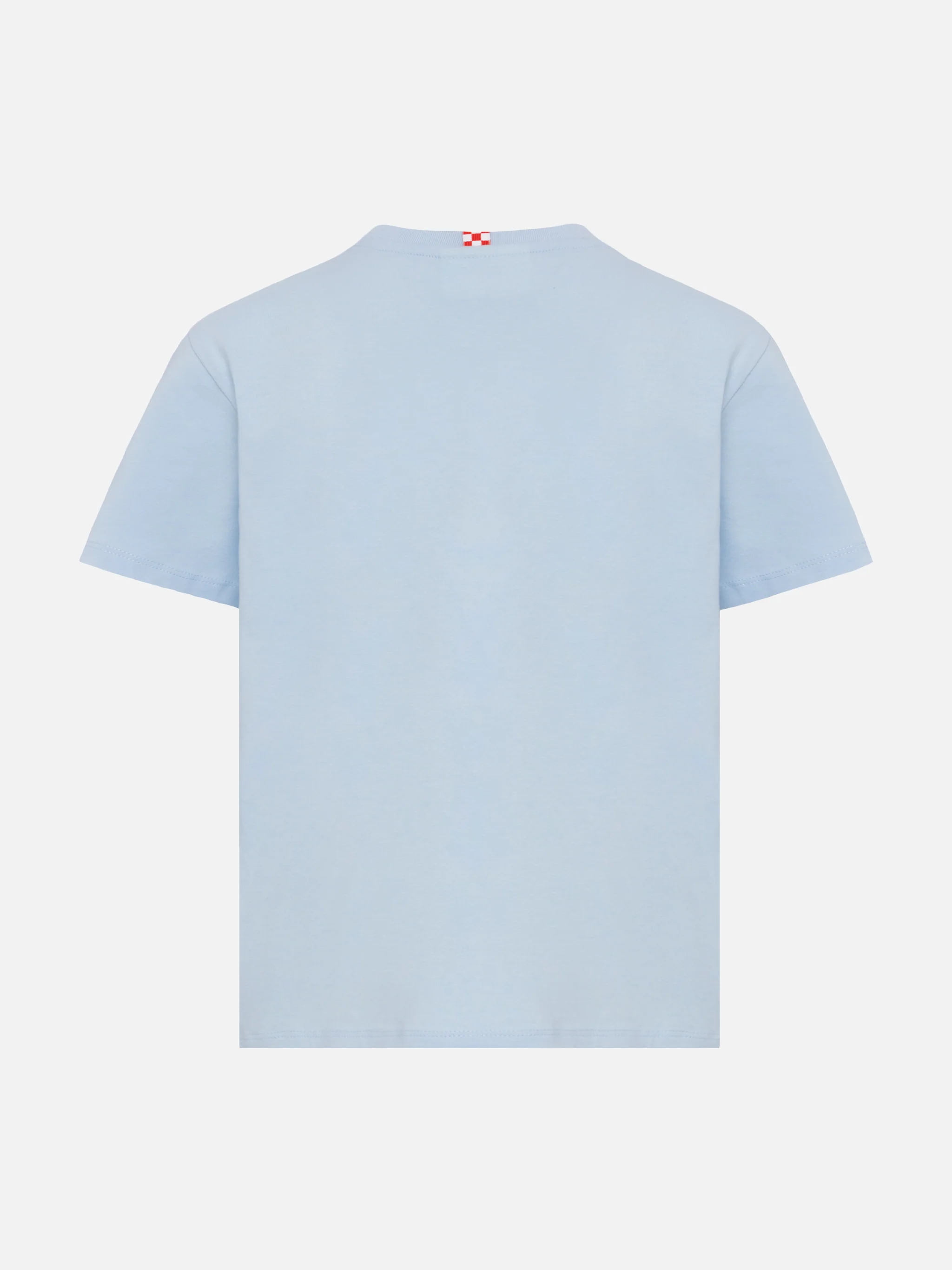 T-shirt Dover azzurro chiaro in jersey di cotone con ricamo St. Barth - Image 3