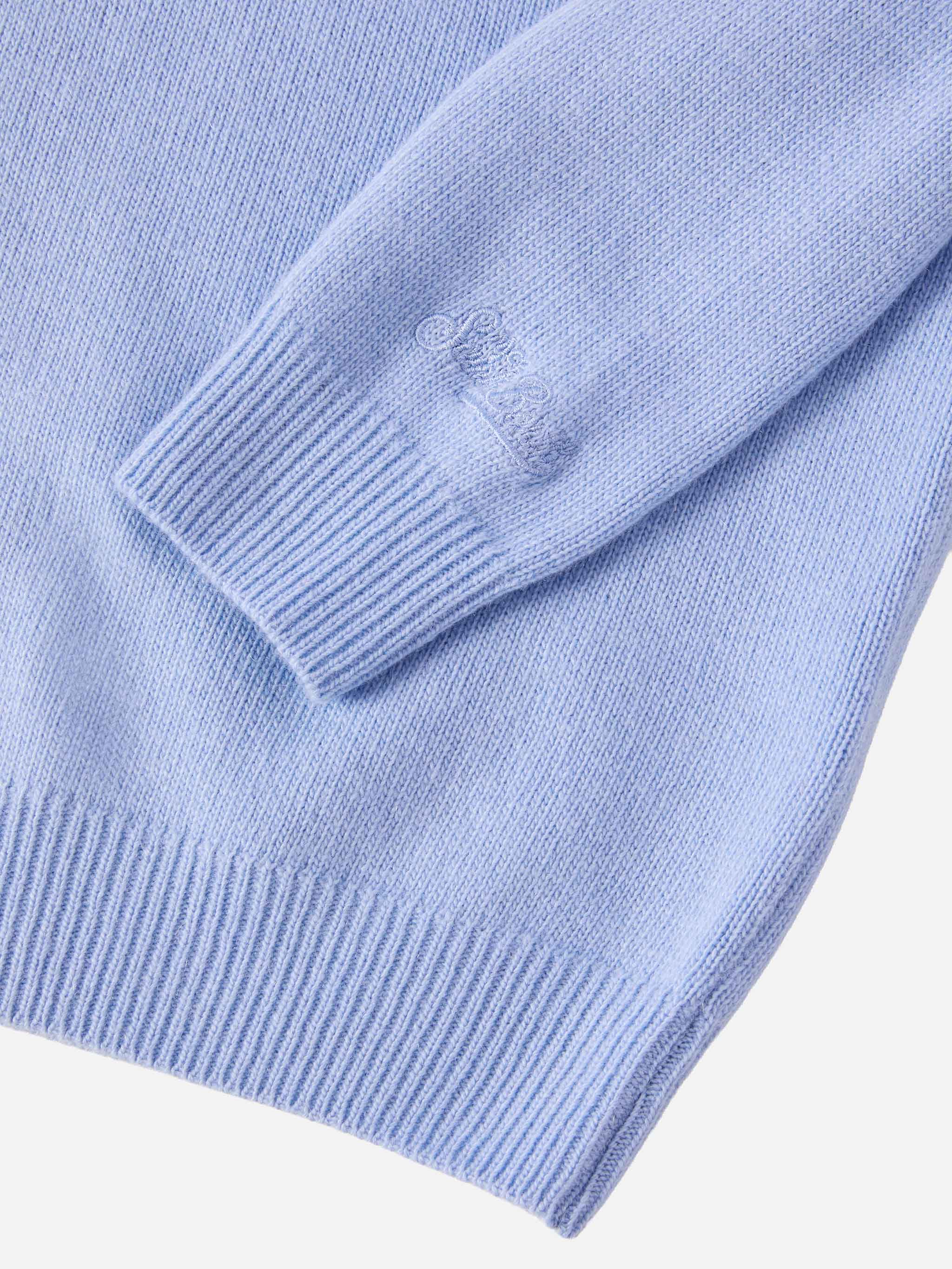 Maglione girocollo azzurro Douglas con jacquard Tutto il papà - Image 3
