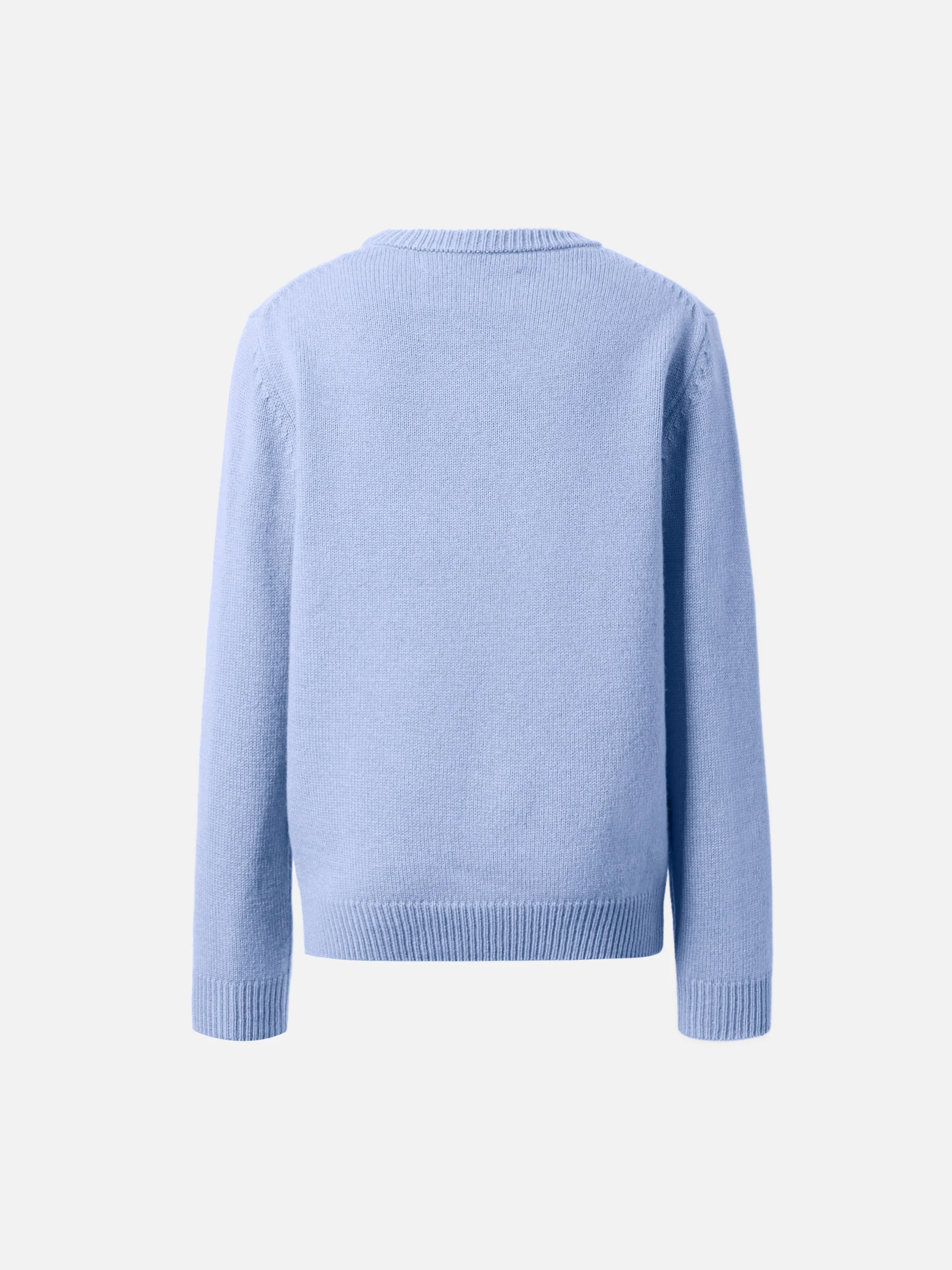 Maglione girocollo azzurro Douglas con jacquard Tutto il papà - Image 4