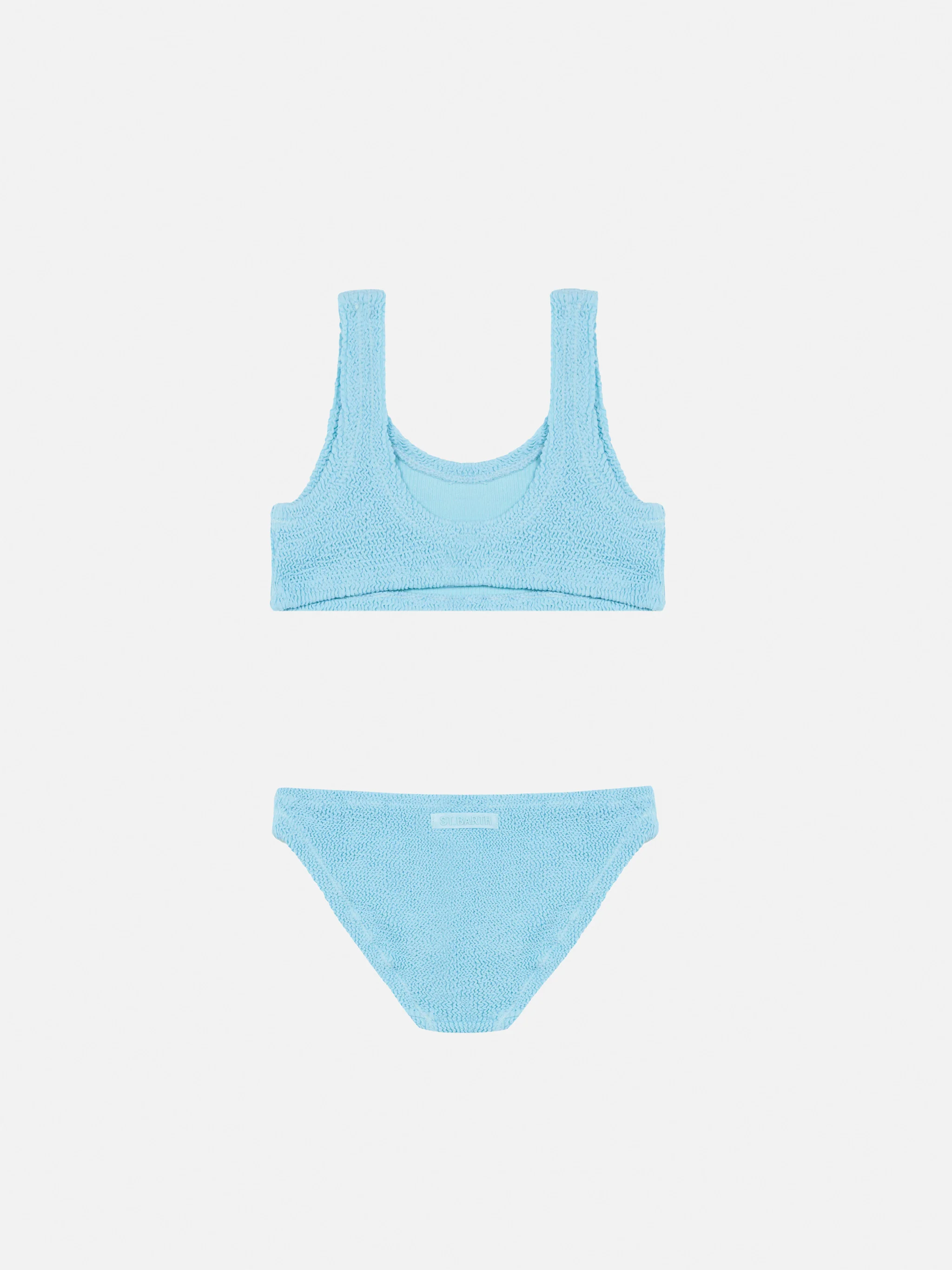 Bikini a triangolo Baker in crinkle azzurro - Image 2
