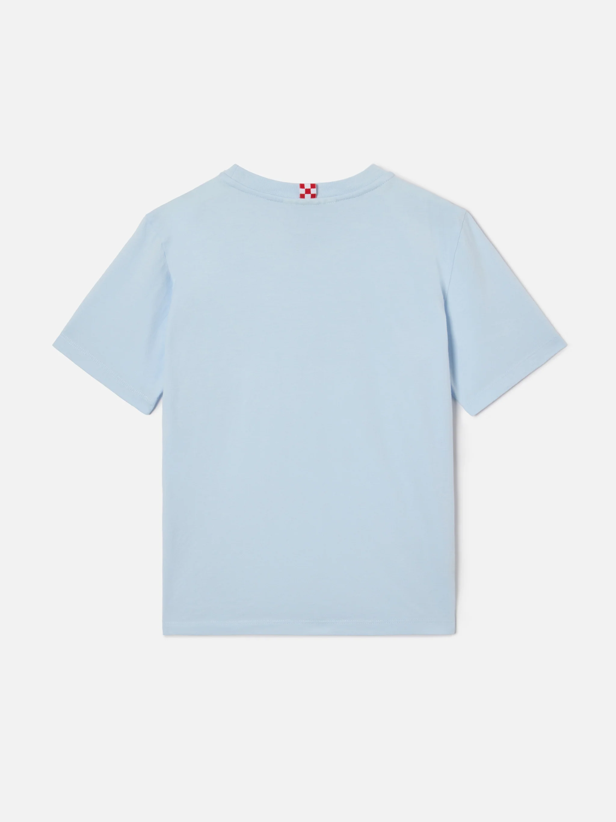 T-shirt Dover Jr in puro cotone azzurro con logo ricamato - Image 3