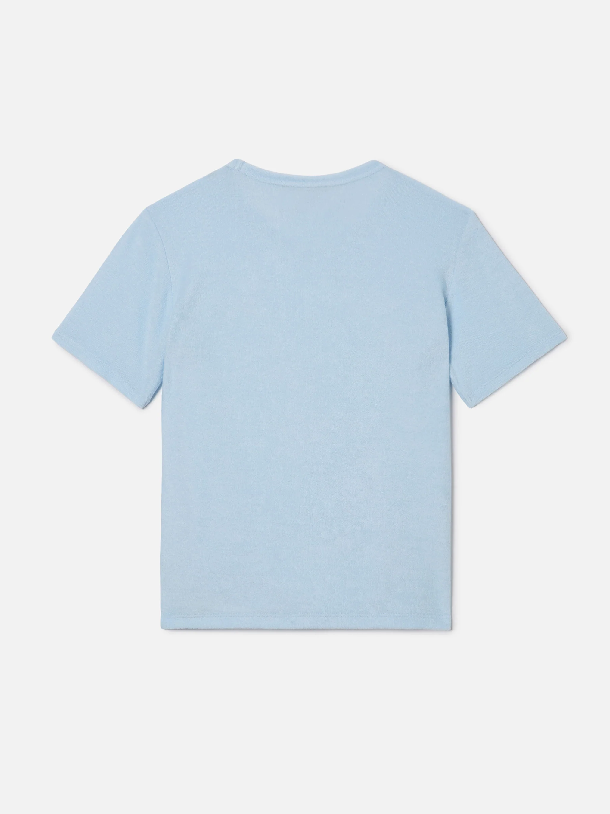 T-shirt Gary Jr in tessuto effetto spugna azzurro con logo ricamato - Image 3