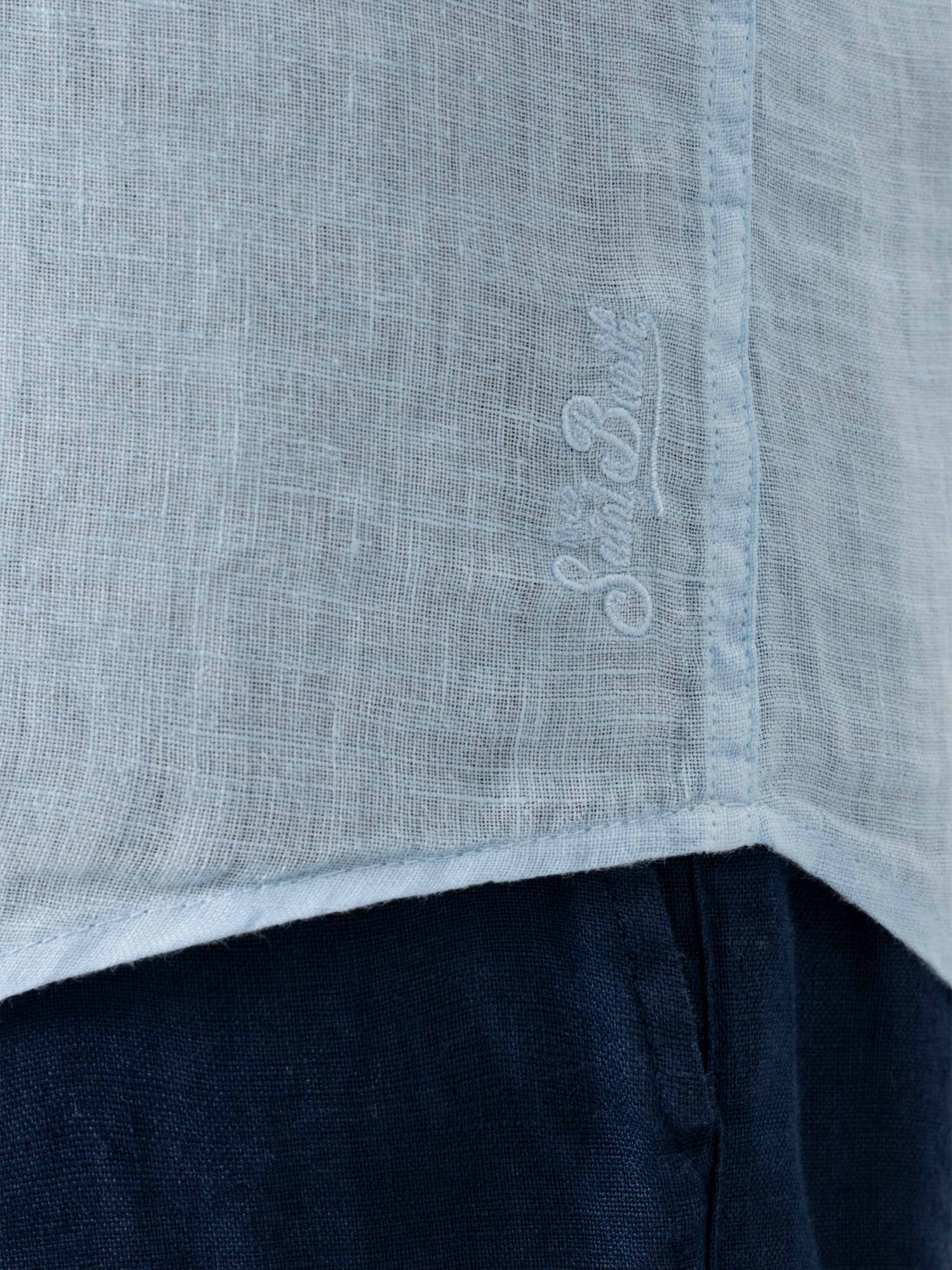 Camicia Pamplona in lino azzurro - Image 2