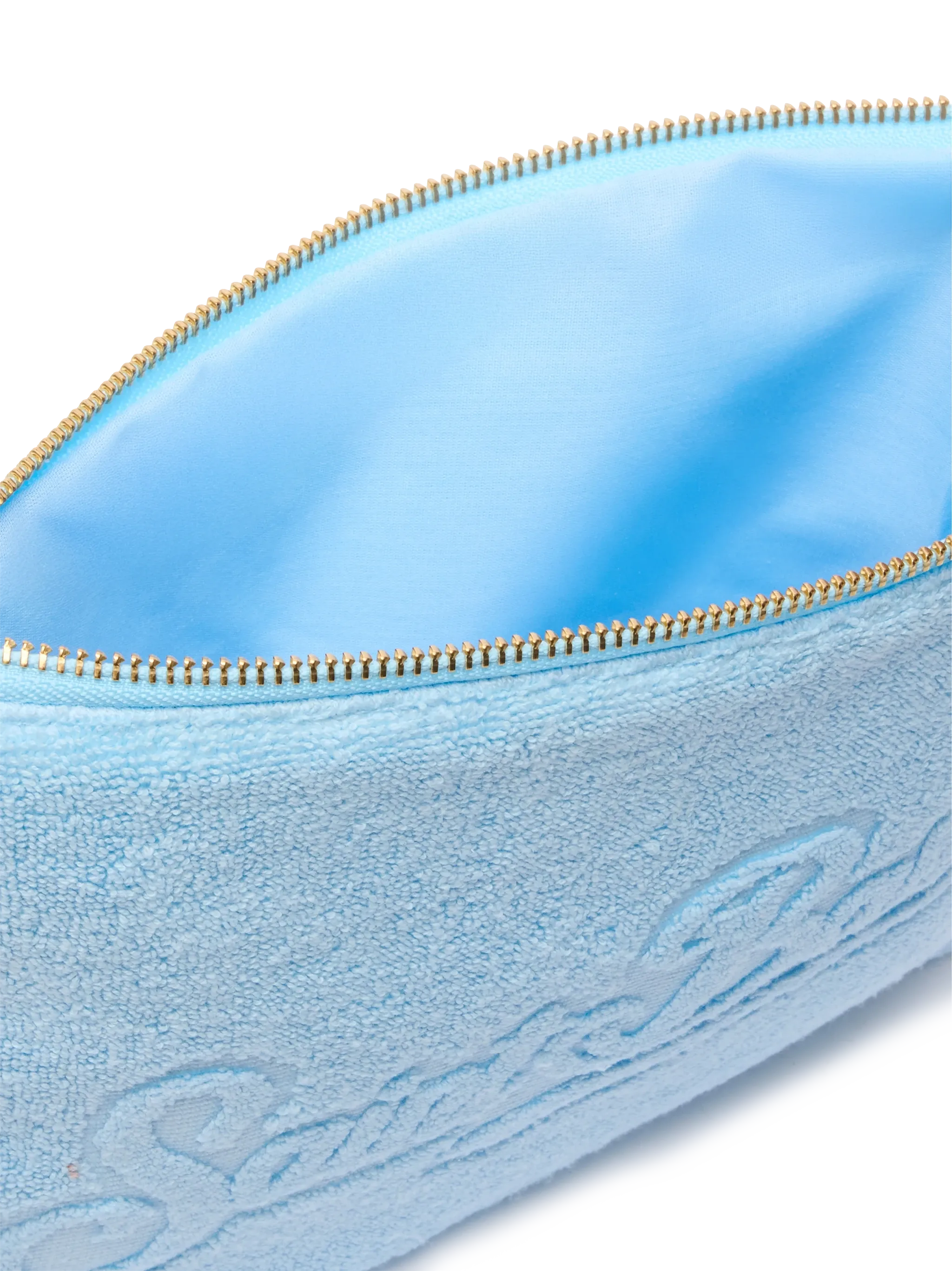 Pochette Pareasy azzurra con logo Saint Barth in jacquard - Image 4