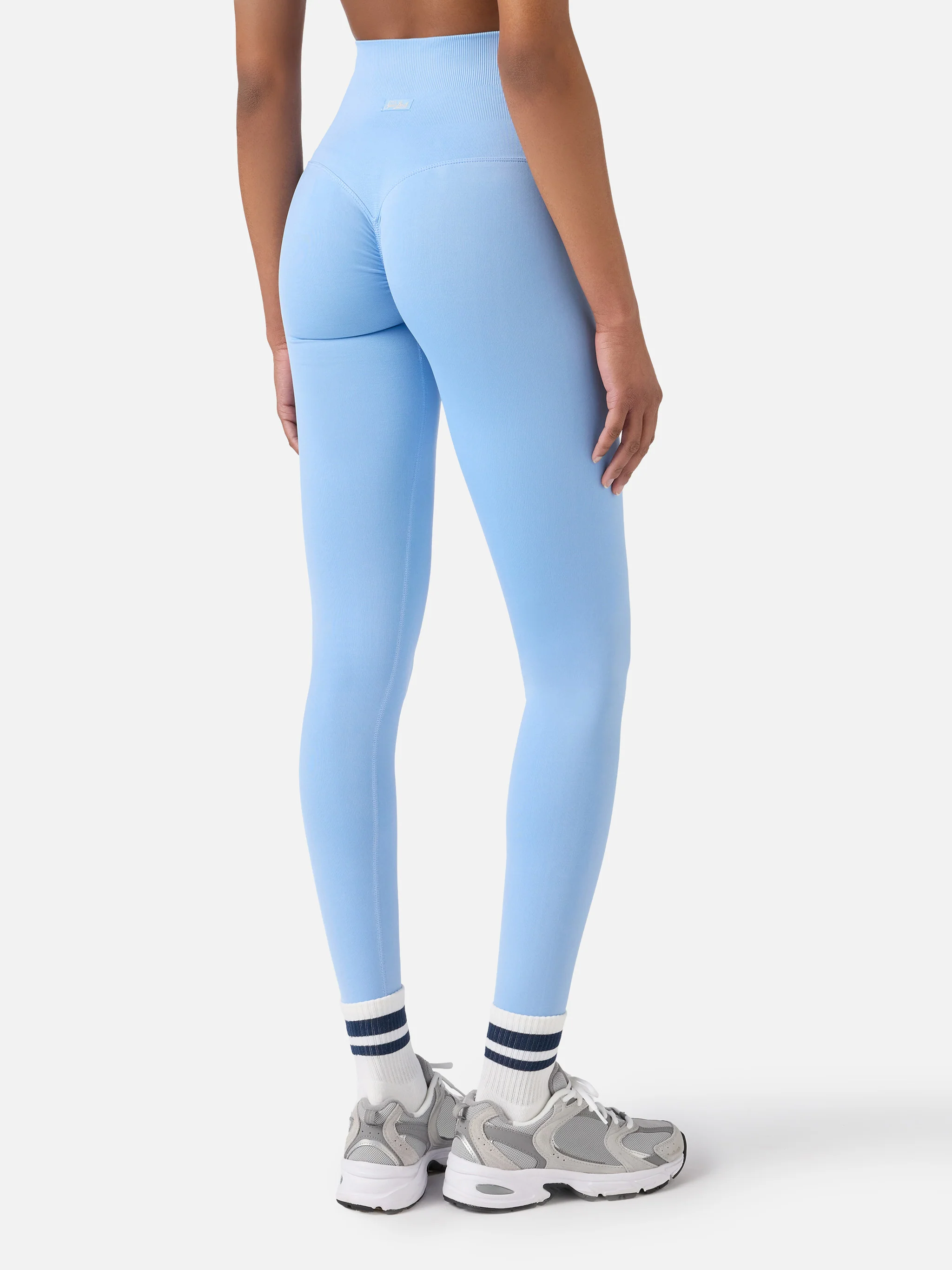 Leggings sportivi Vega azzurri in tessuto tecnico - Image 4