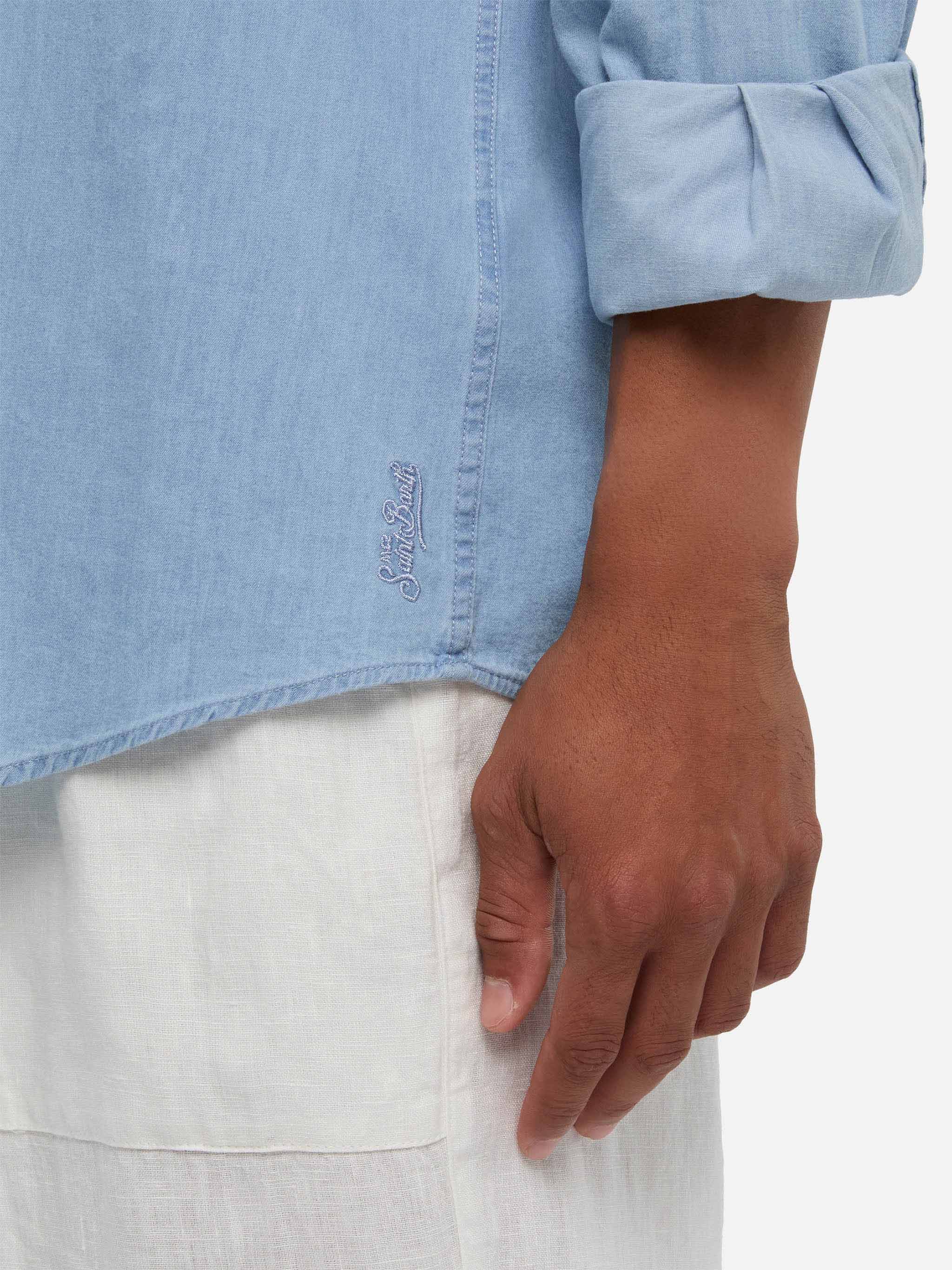 Camicia Pamplona in chambray blu denim chiaro - Image 2