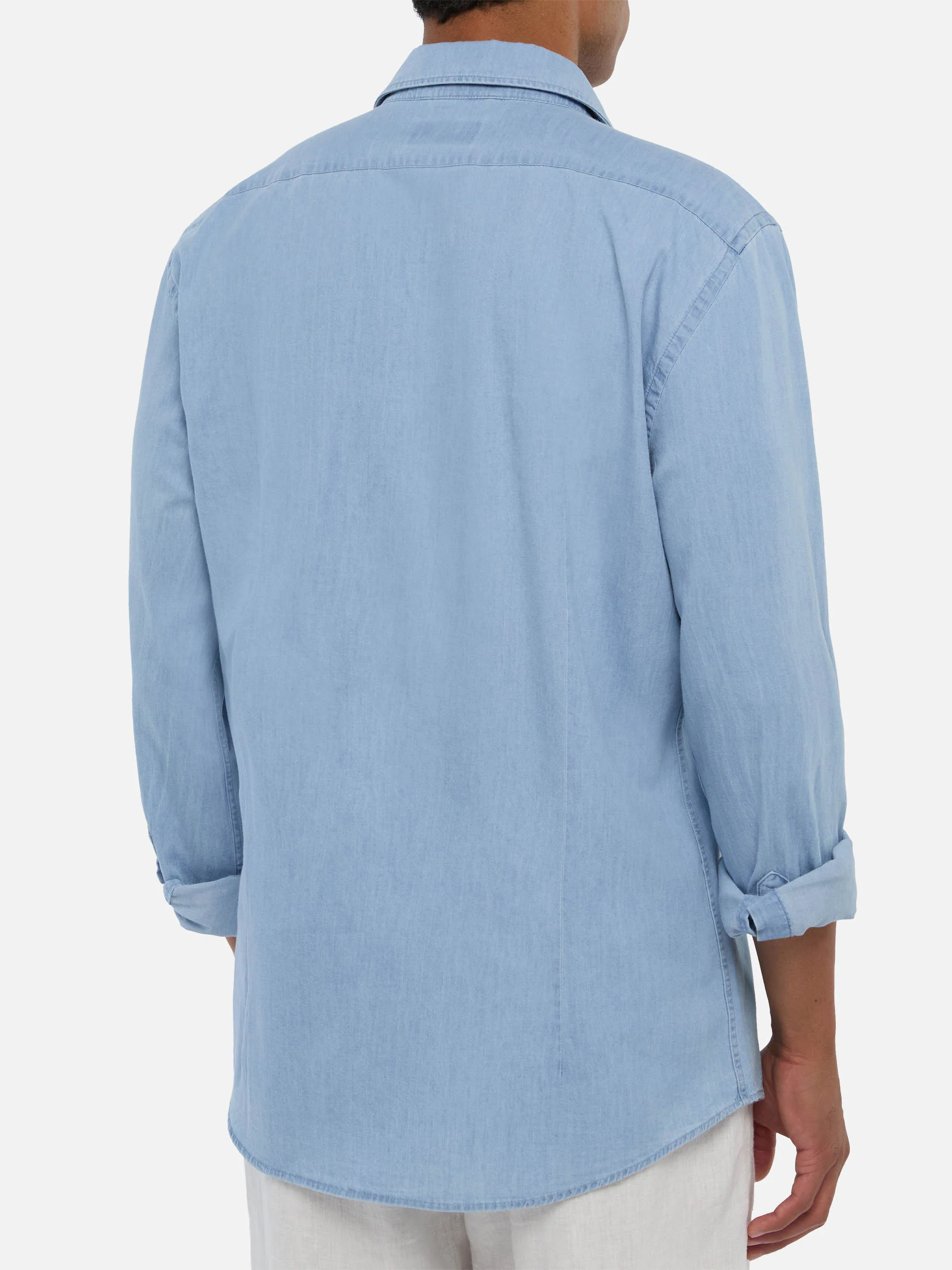 Camicia Pamplona in chambray blu denim chiaro - Image 3