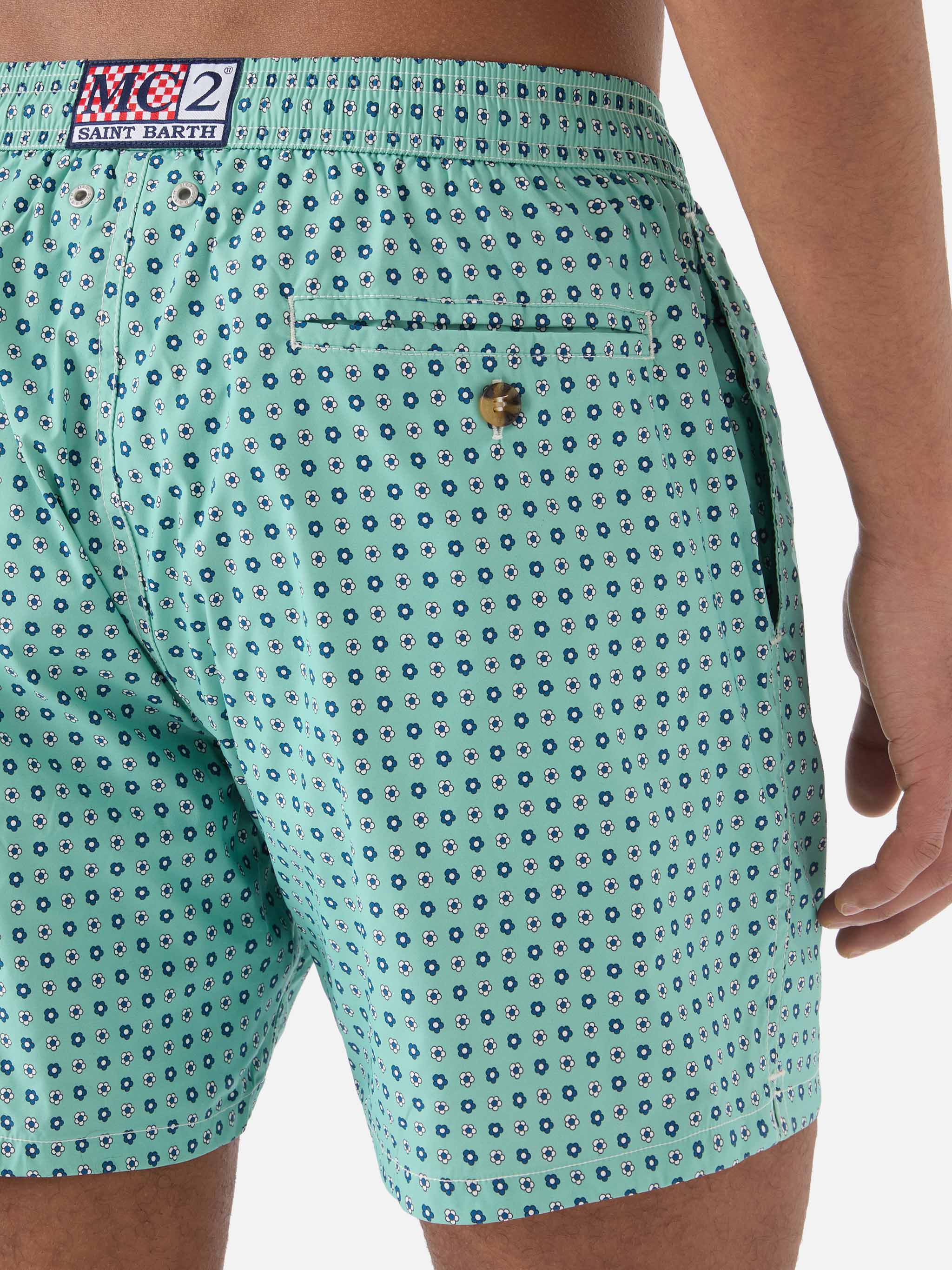 Costume mare Lighting Micro verde chiaro con stampa geometrica all-over - Image 6