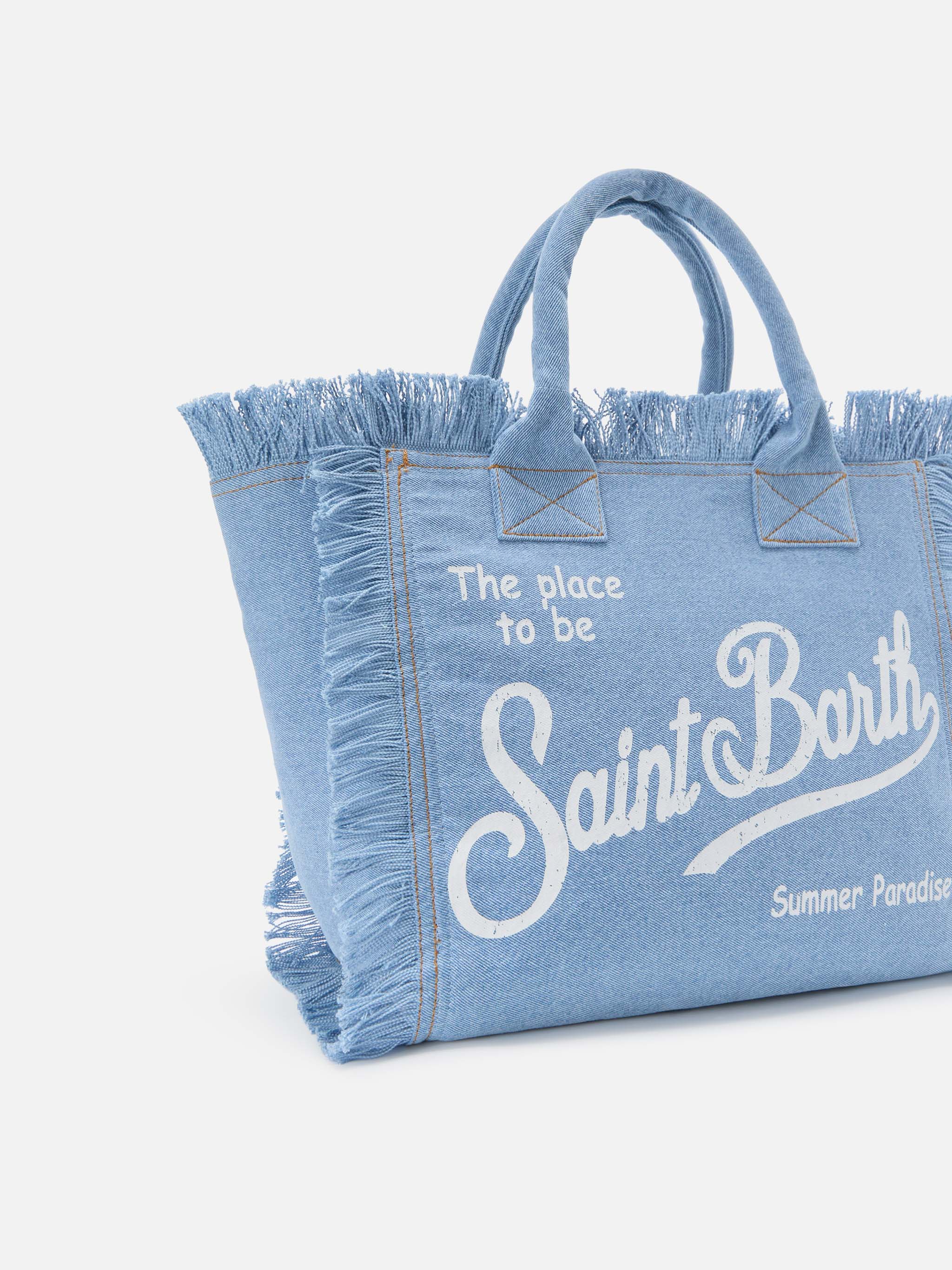 Borsa Vanity regular in denim lavaggio chiaro - Image 3