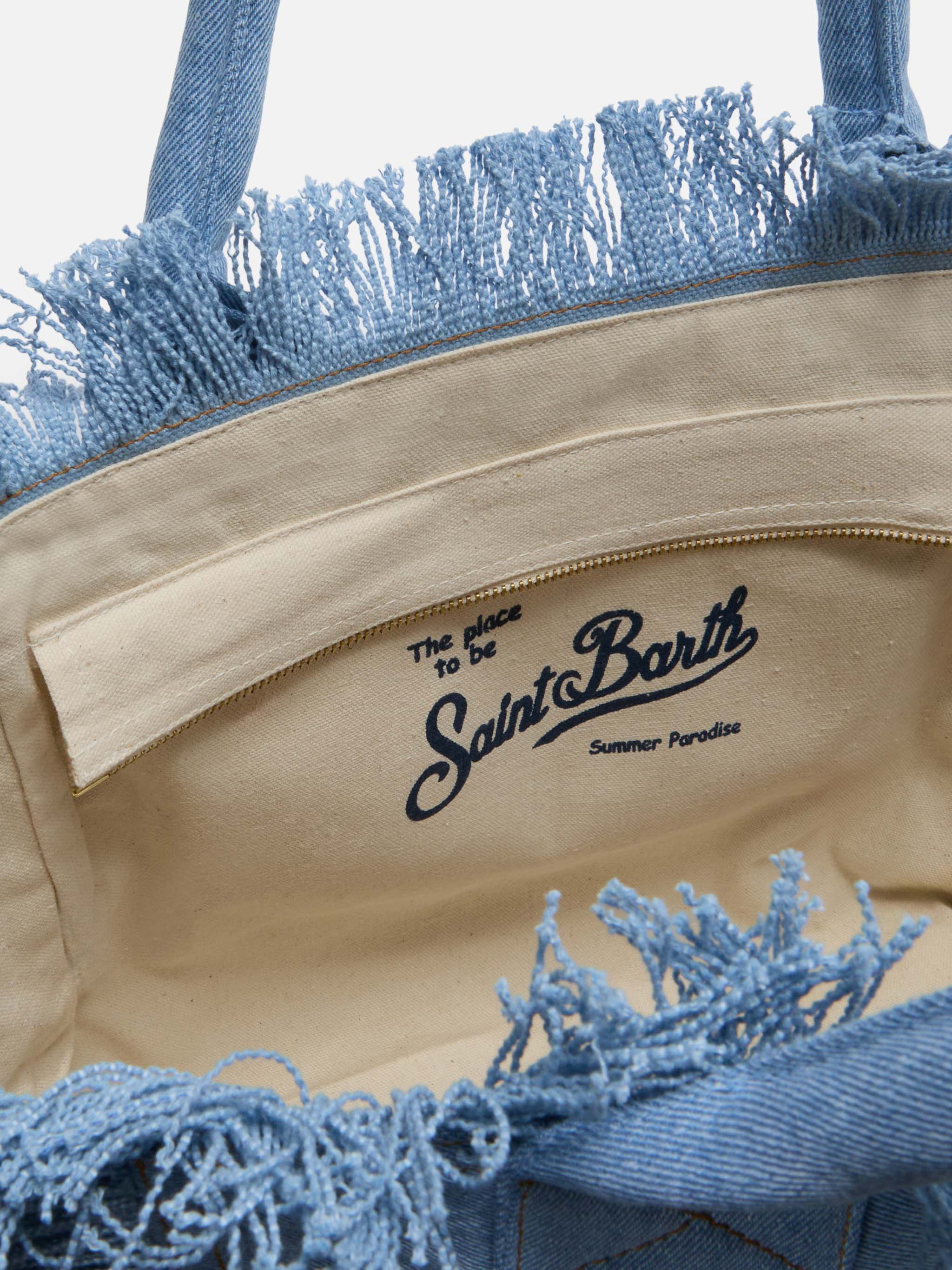 Borsa Vanity regular in denim lavaggio chiaro - Image 4