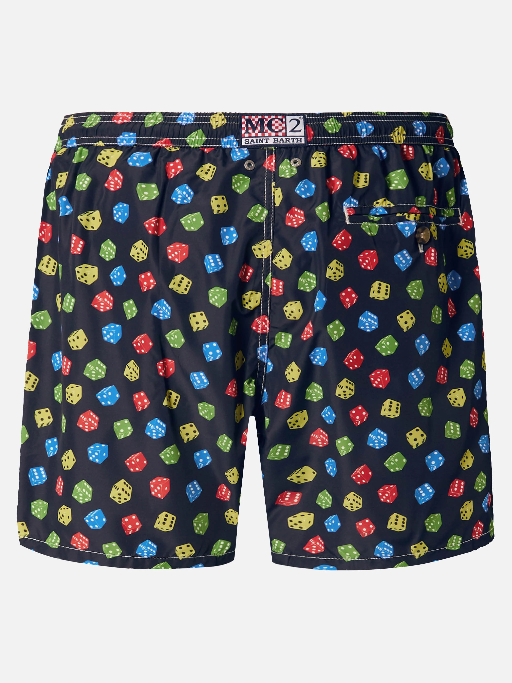Boxer mare Lighting in tessuto leggero con stampa dadi - Image 2