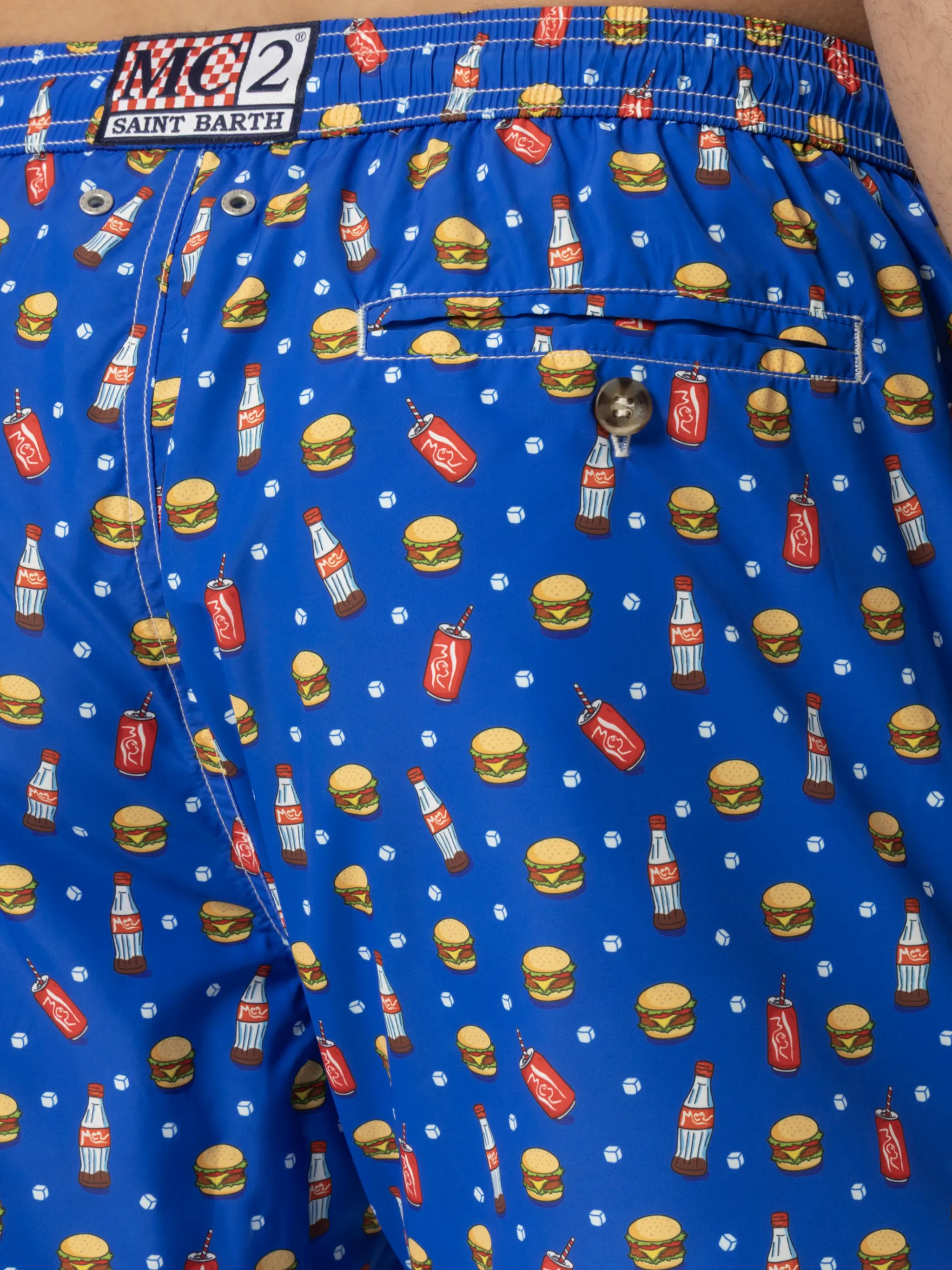 Costume mare Lighting in tessuto leggero con stampa fast food - Image 6