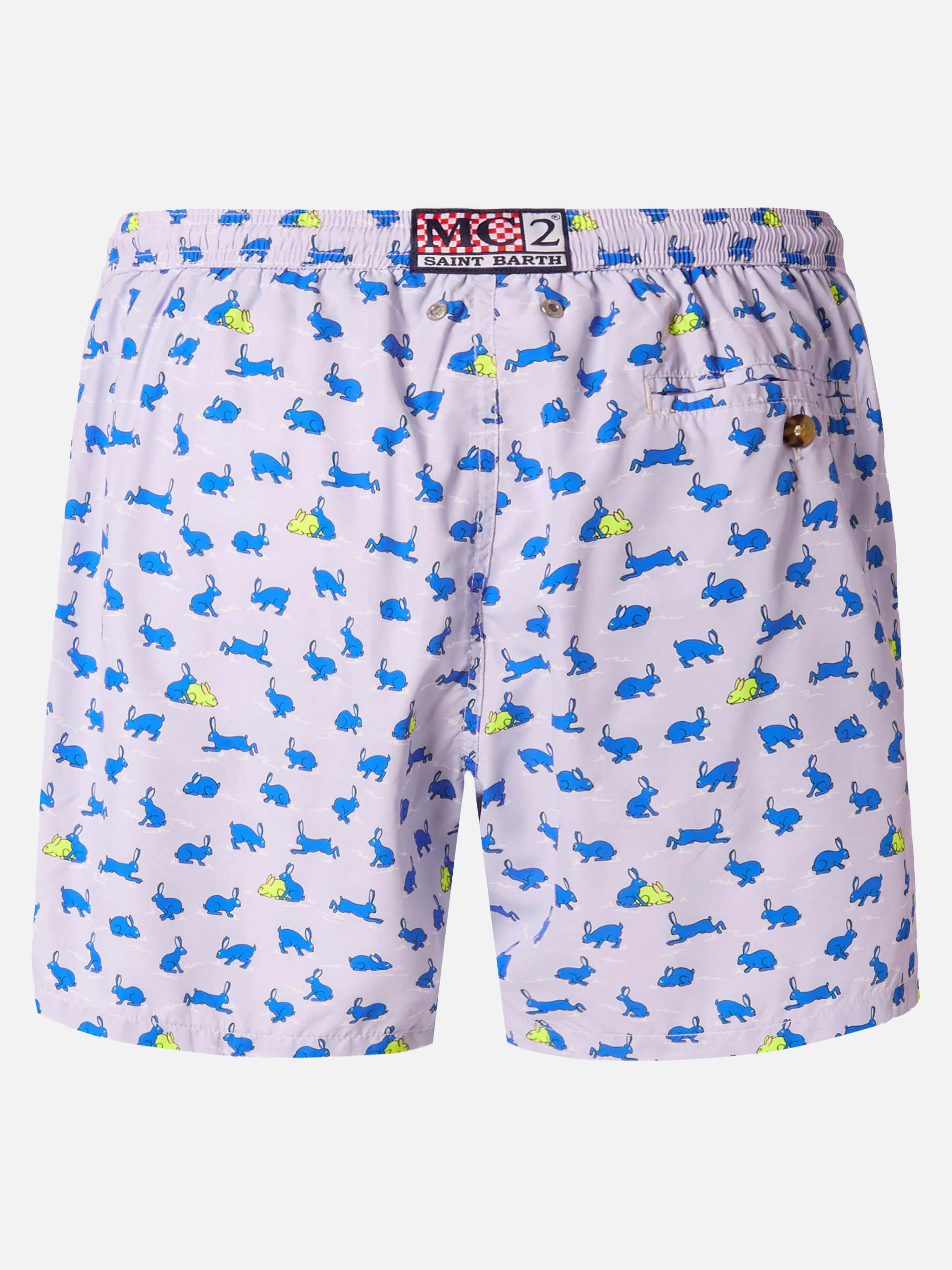 Boxer mare Lighting in tessuto leggero con stampa conigli - Image 2