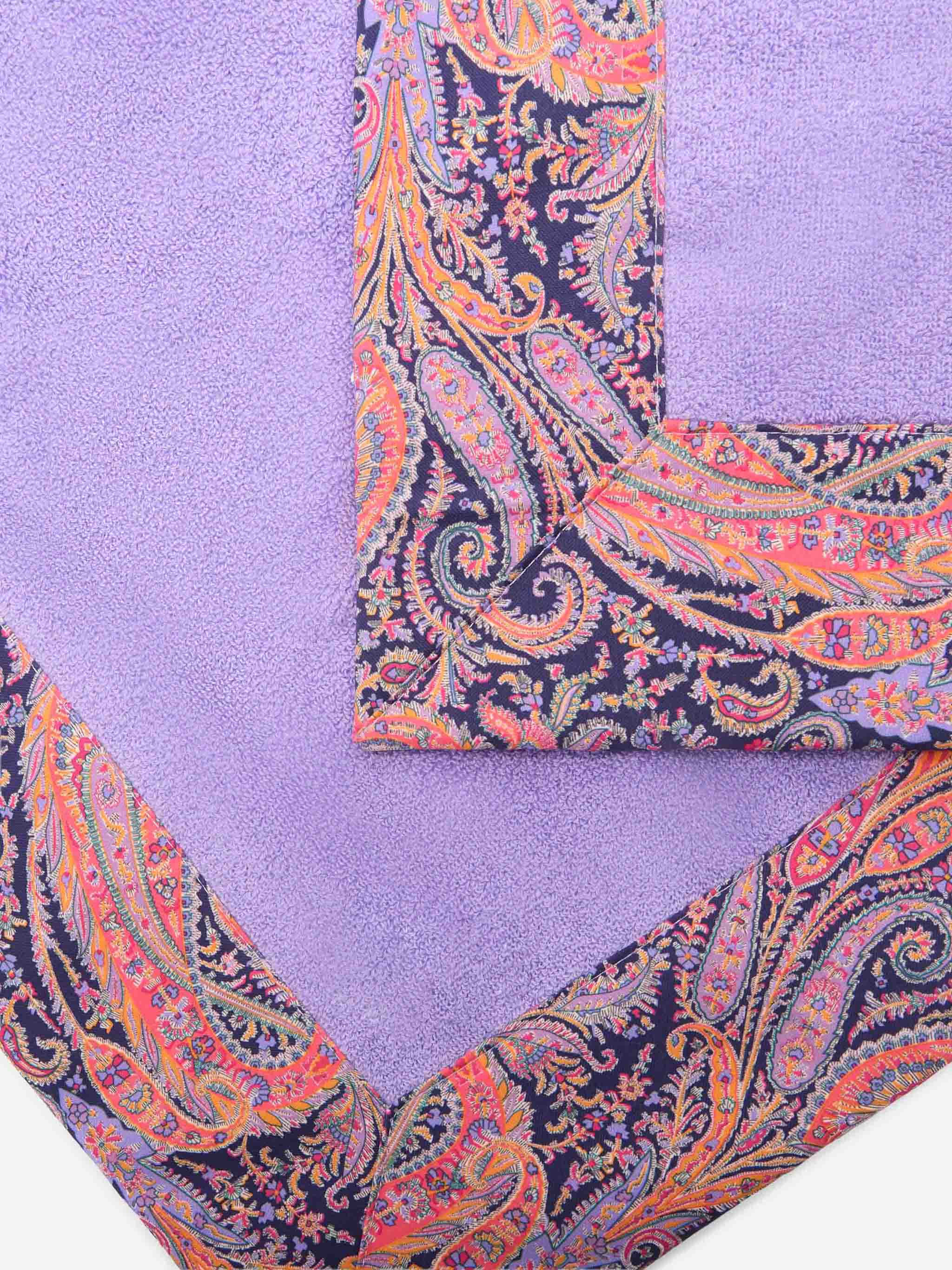 Telo mare lilla con cornice paisley | Made with Liberty fabric - Image 2