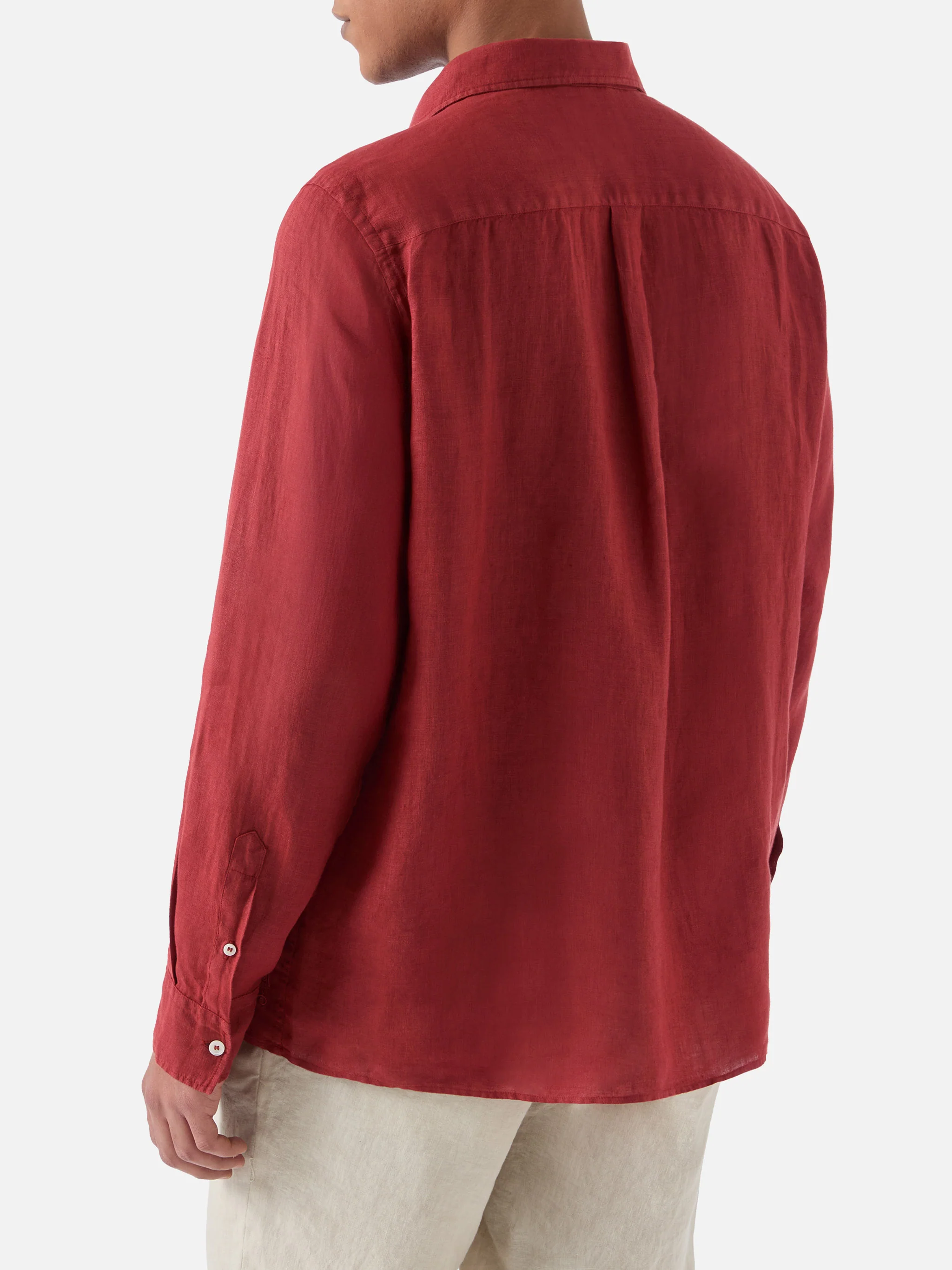 Polo Raphael in lino rosso - Image 3