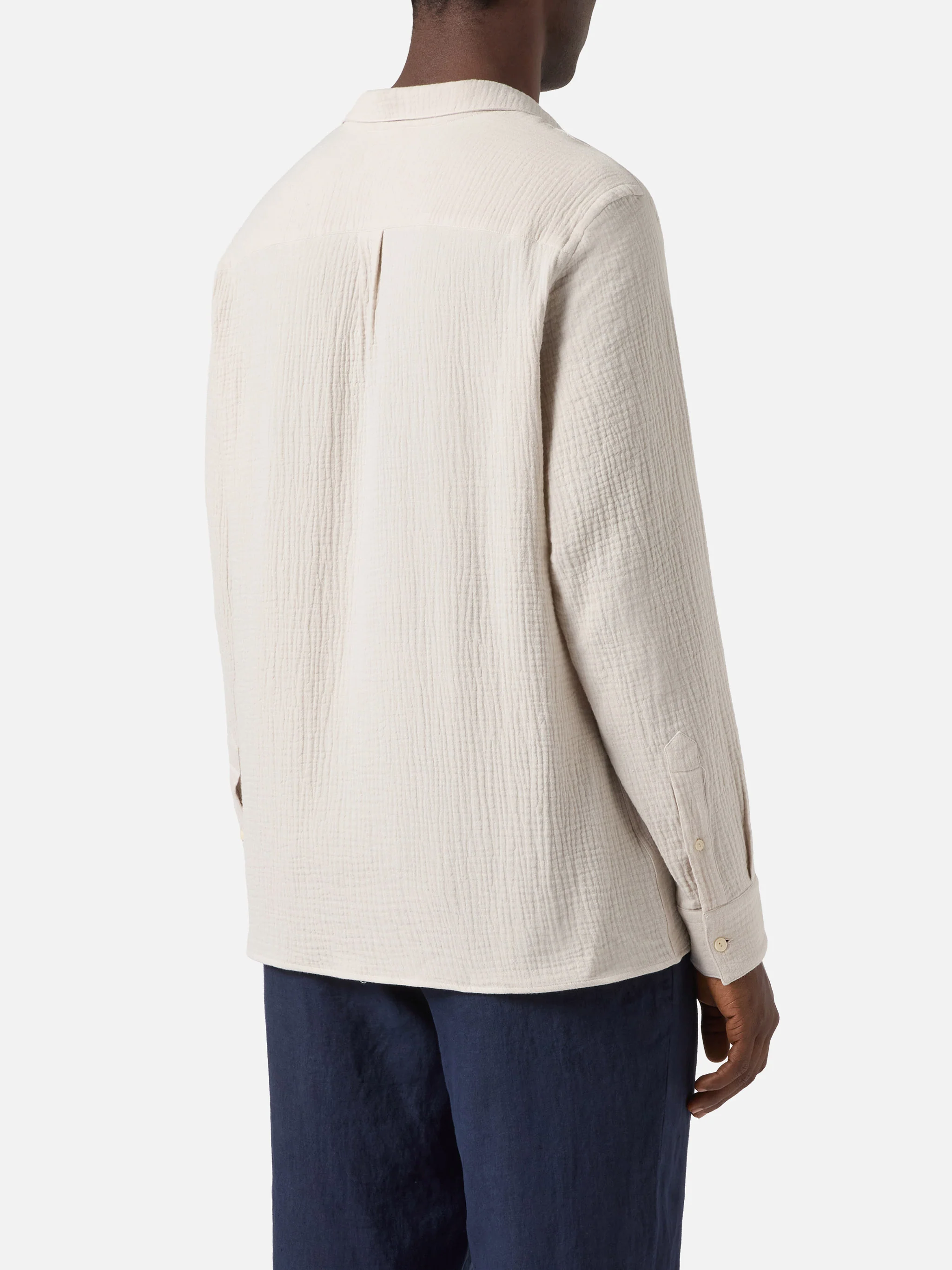 Polo Ventotene in cotone waffle beige - Image 3