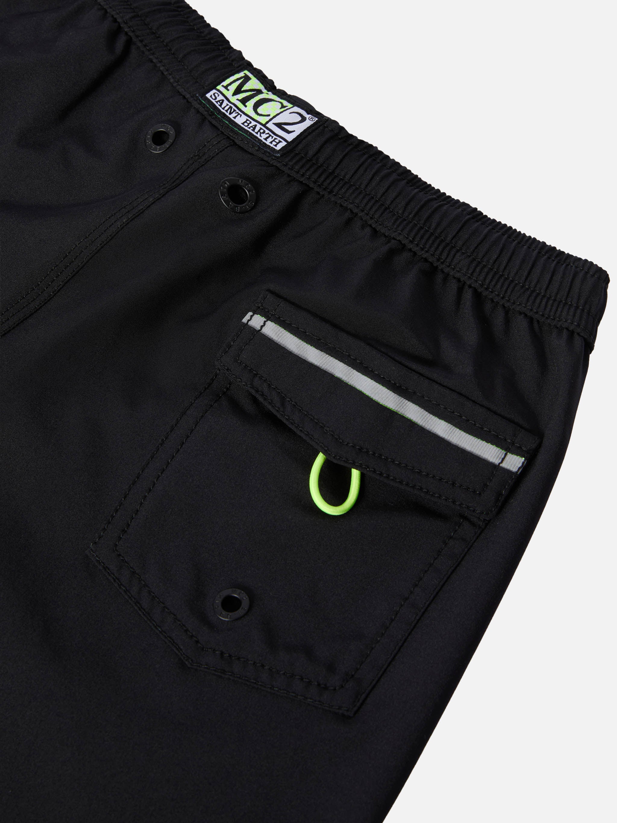 Costume mare lungo Malibu Jr in nero - Image 3