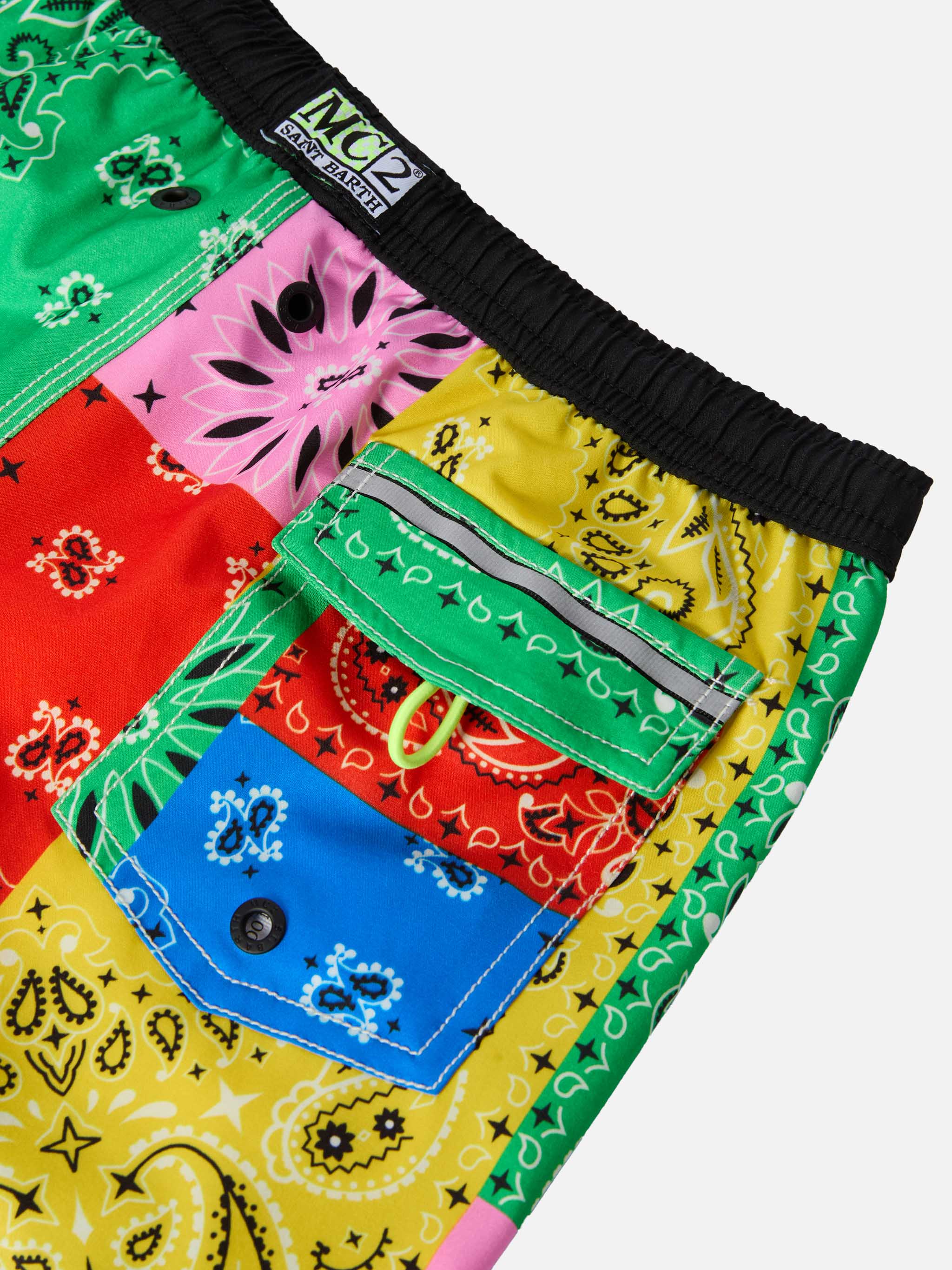 Costume mare lungo Malibu Jr con stampa bandana - Image 3
