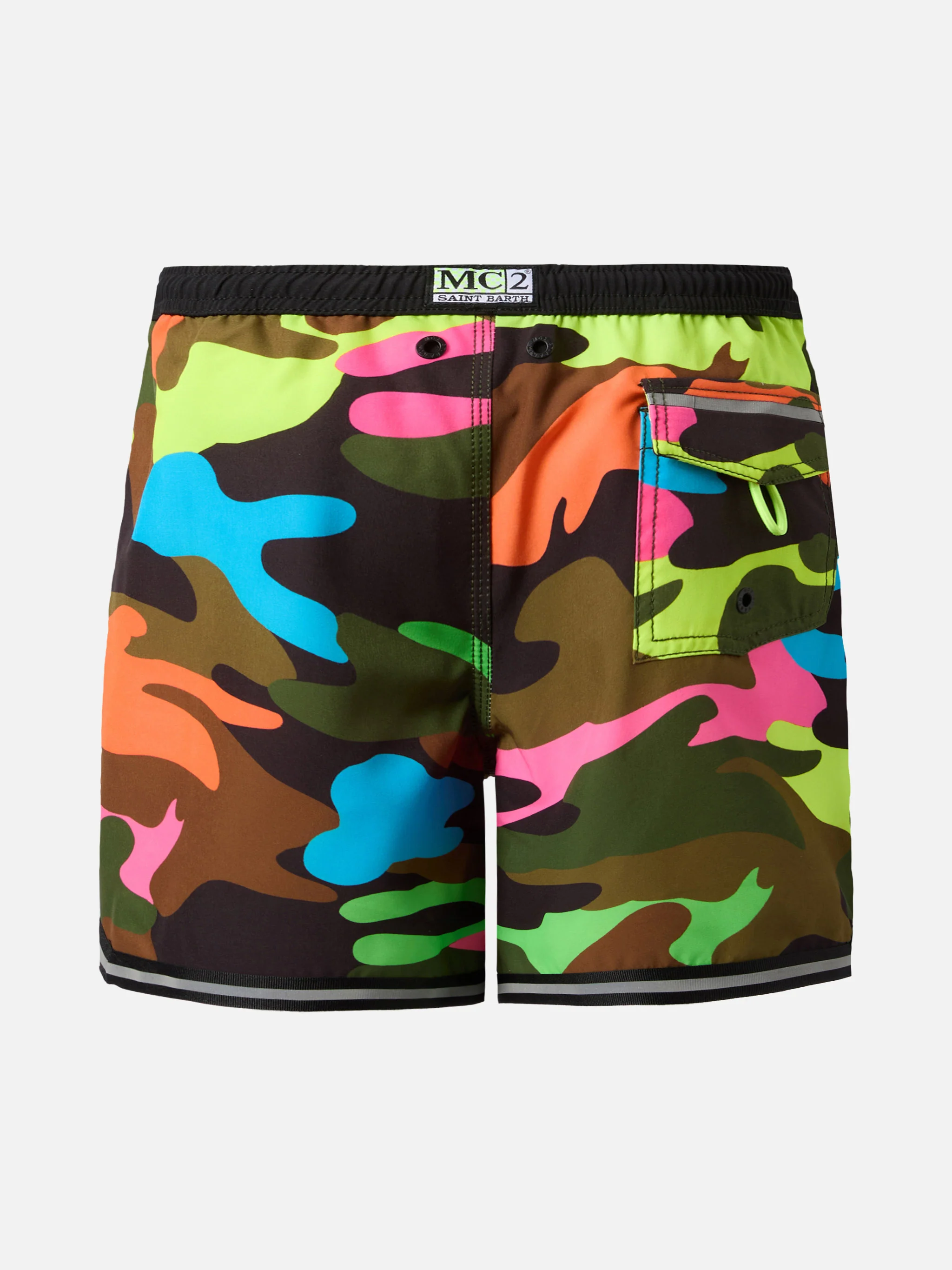 Costume mare lungo Malibu Jr con stampa camouflage - Image 2