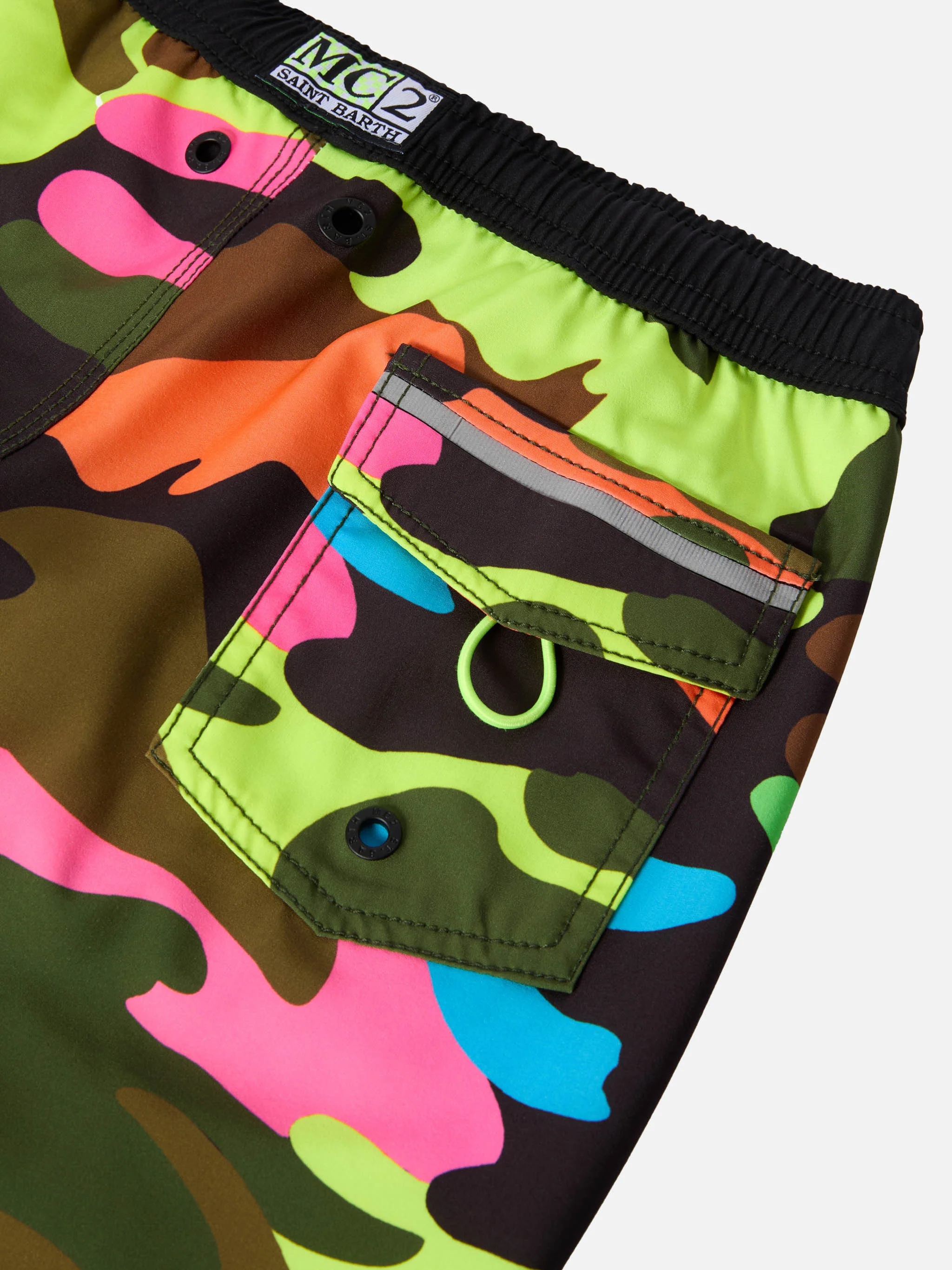 Costume mare lungo Malibu Jr con stampa camouflage - Image 3