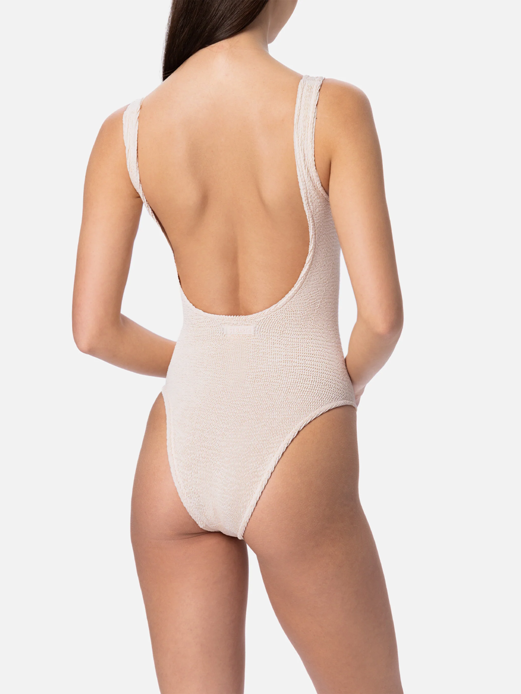 Costume intero Lora crinkle beige - Image 4