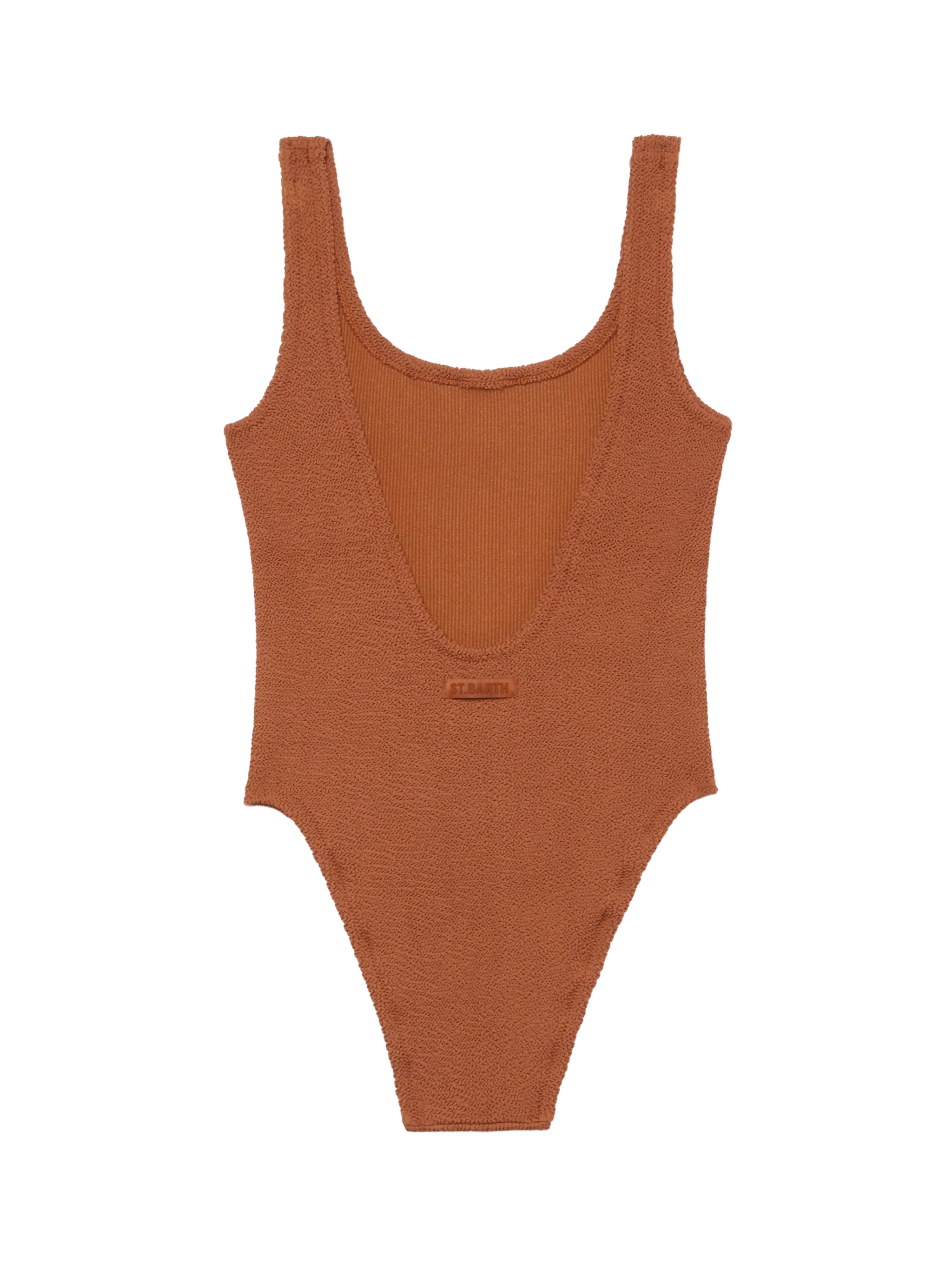 Costume intero Lora crinkle marrone cammello - Image 3