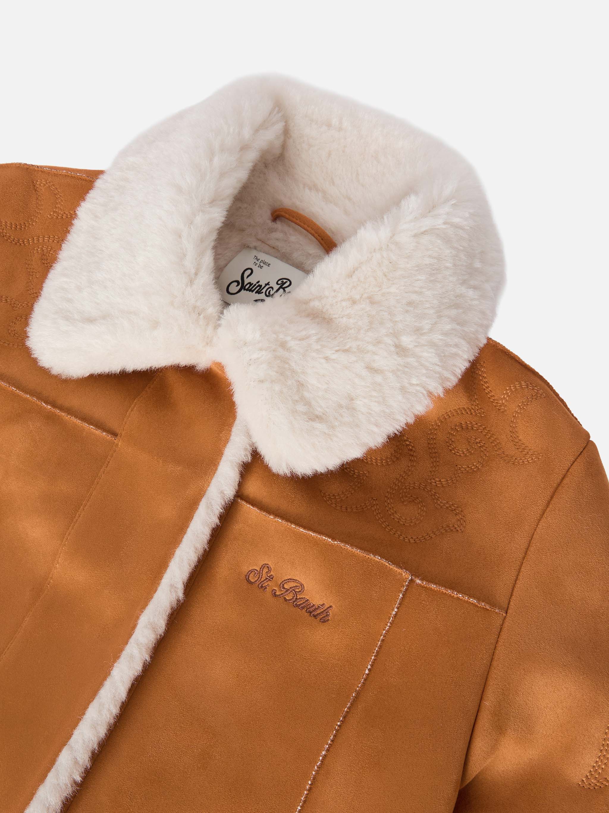 Giacca Lorayne Jr in eco montone con ricamo texano - Image 3