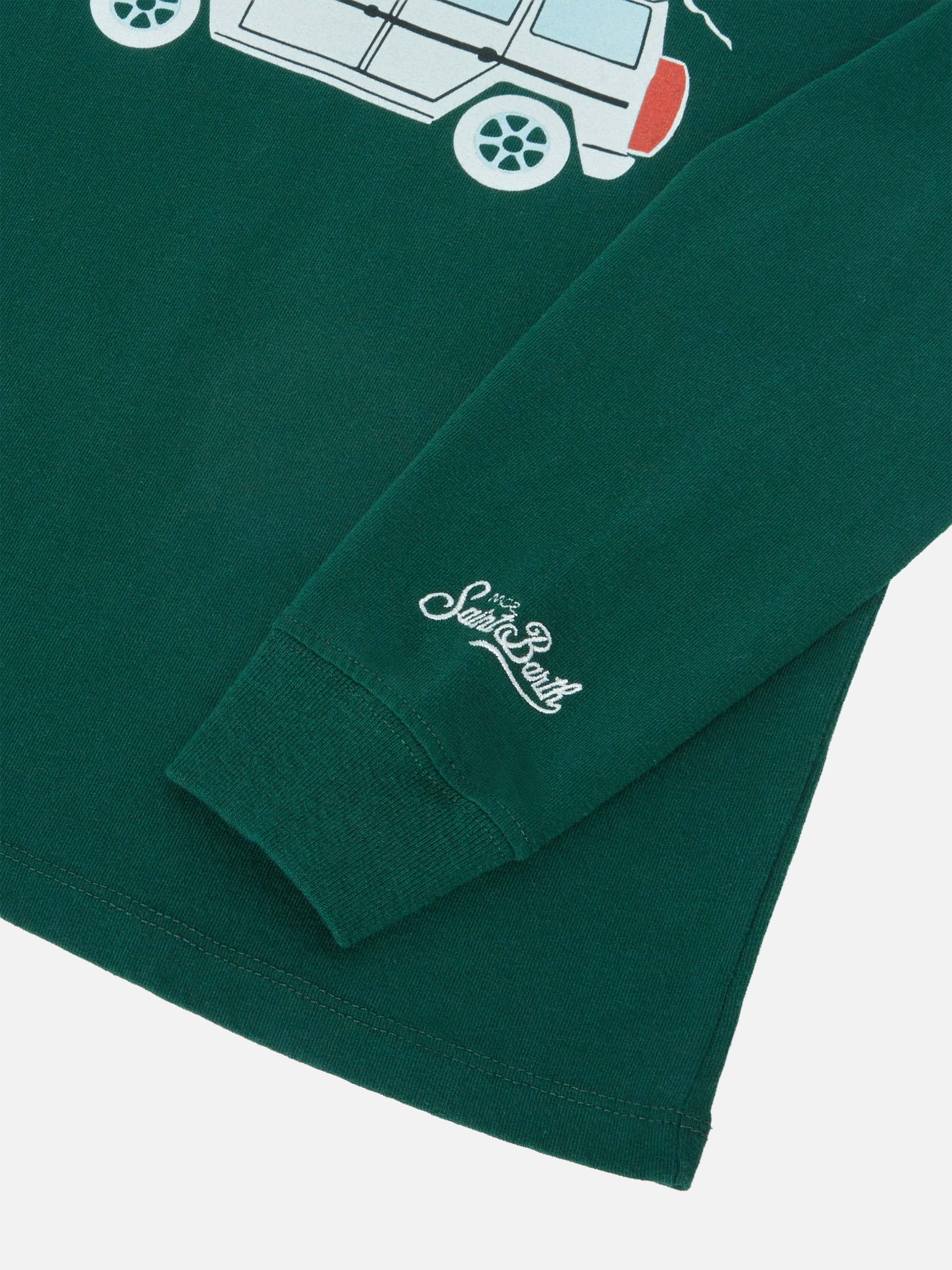 T-shirt Luton Jr verde  ricamo Sun Moritz - Image 4