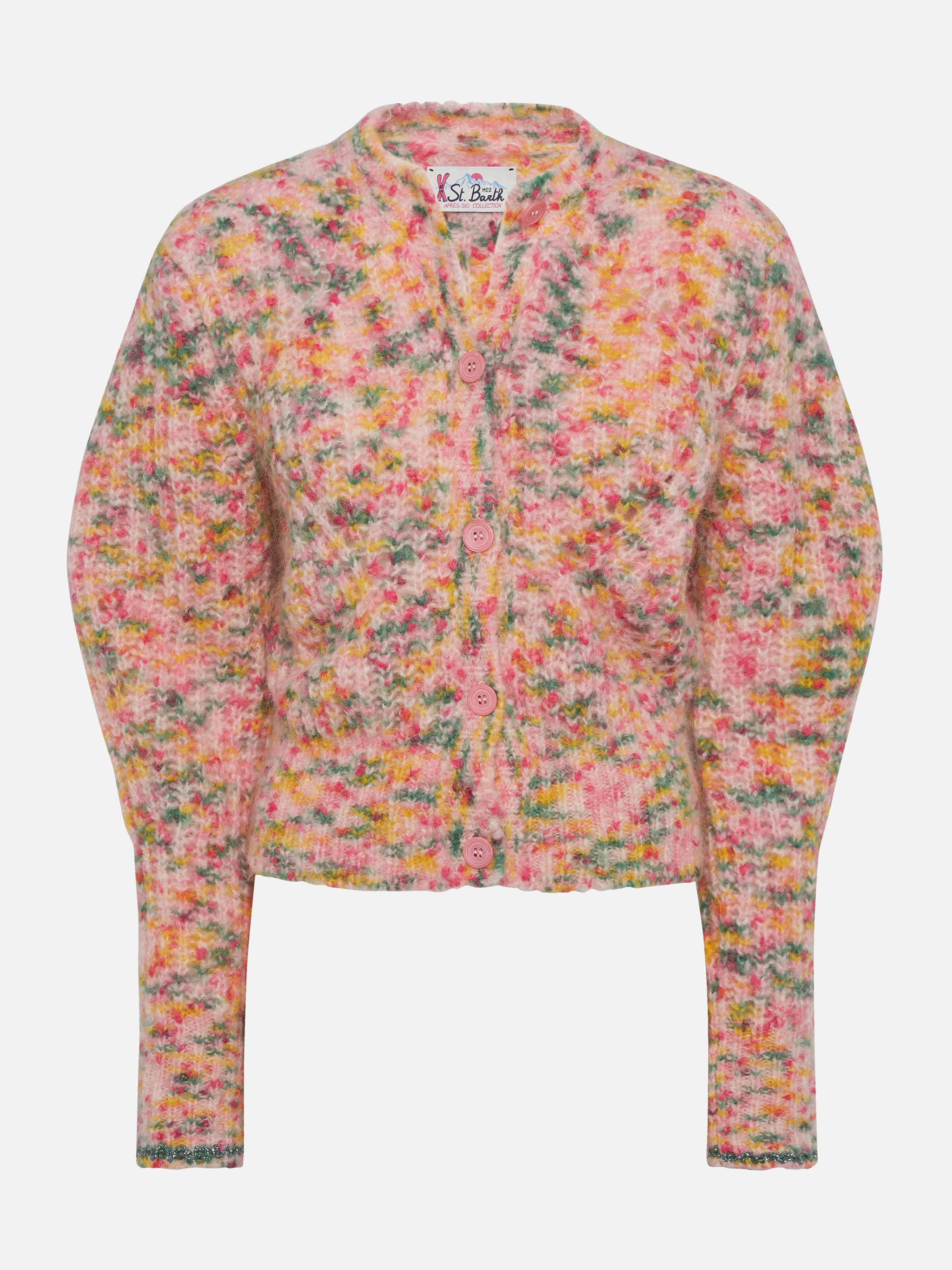 Cardigan Mabelle in filato mouliné multicolore - Image 4