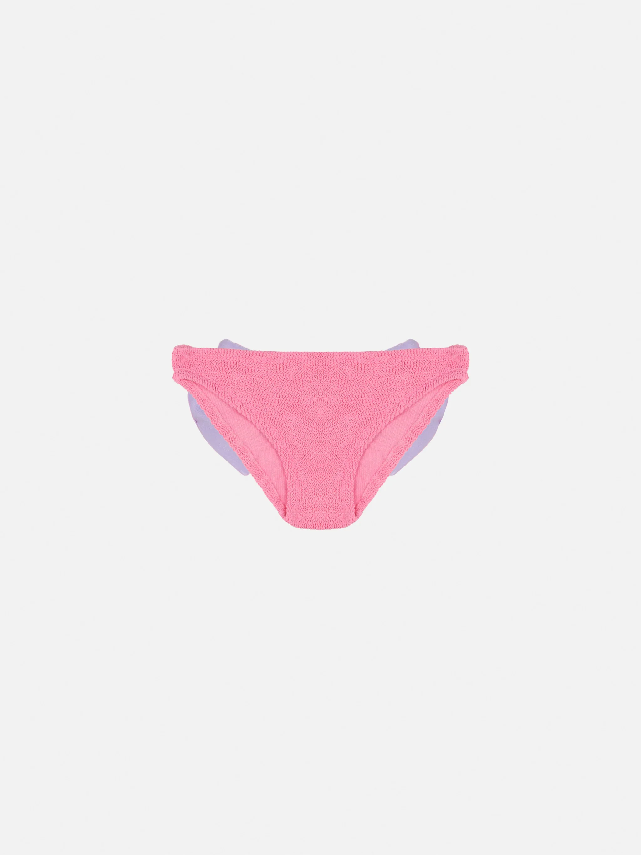 Slip da mare Madame in crinkle rosa con fiocco - Image 2