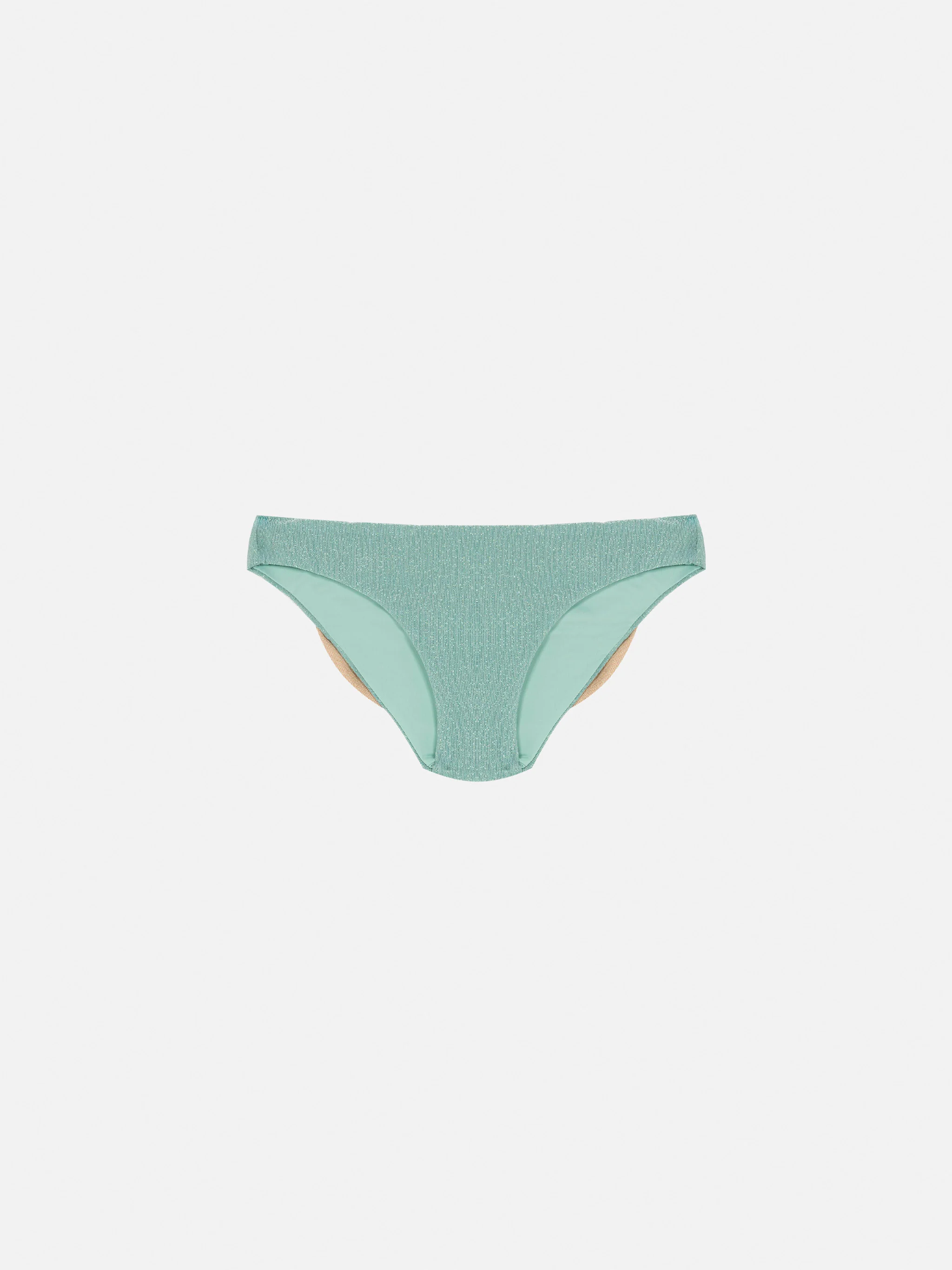 Slip da mare Madame in lurex verde acqua con fiocco - Image 2