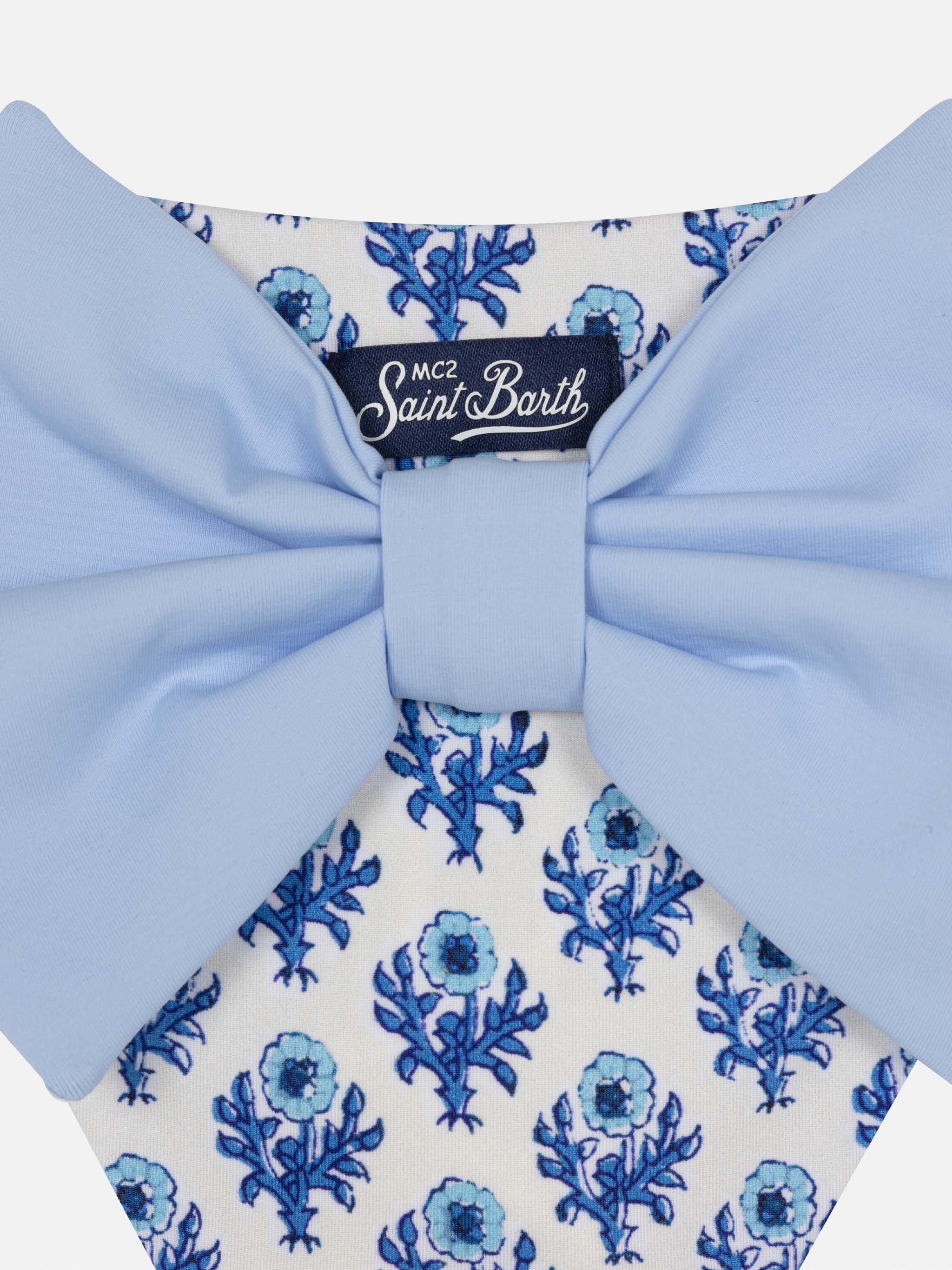 Slip da mare Madame con fiocco e stampa floreale - Image 3