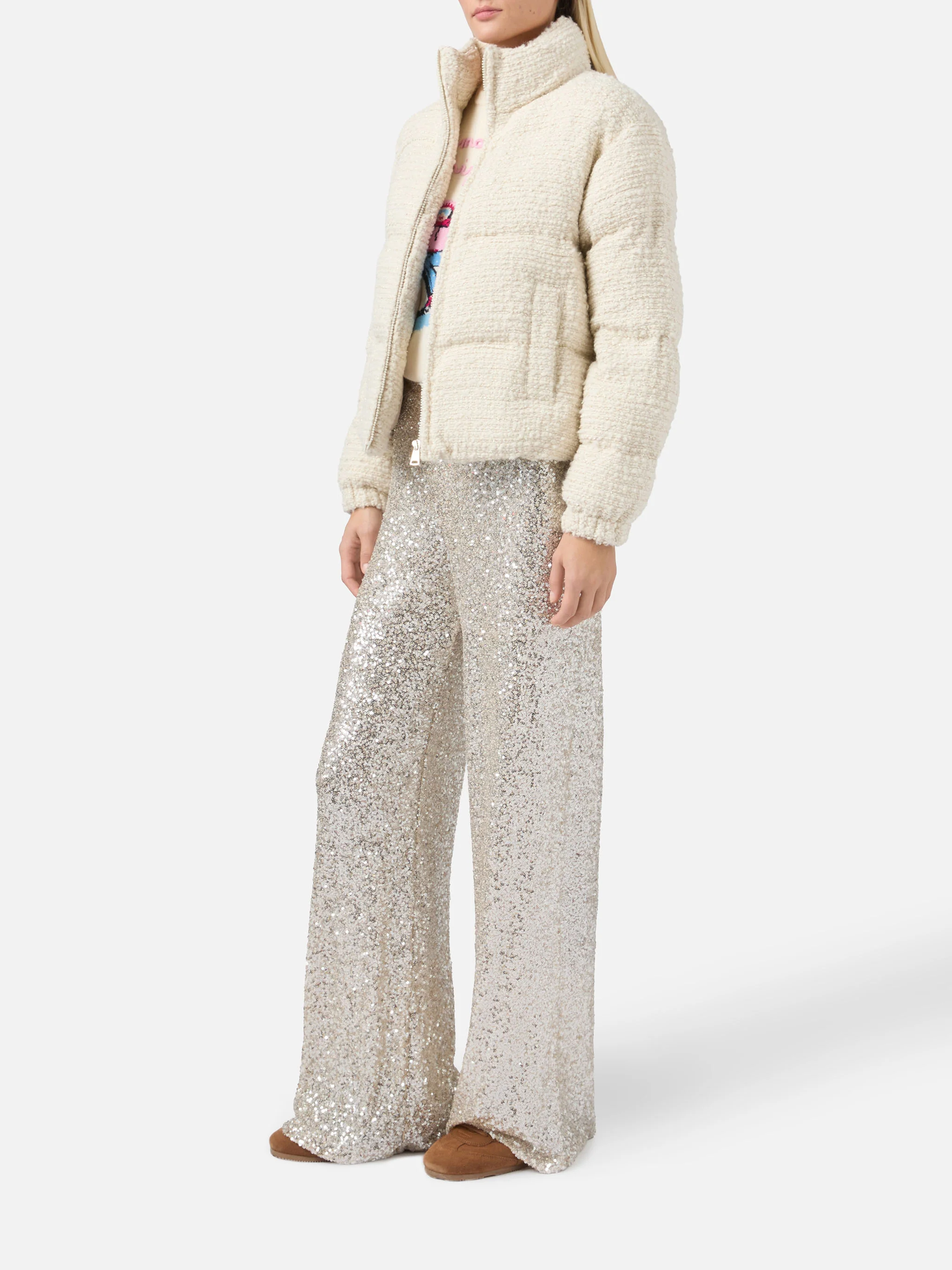 Giubbotto Maddy Tweed imbottito in tweed lurex - Image 2