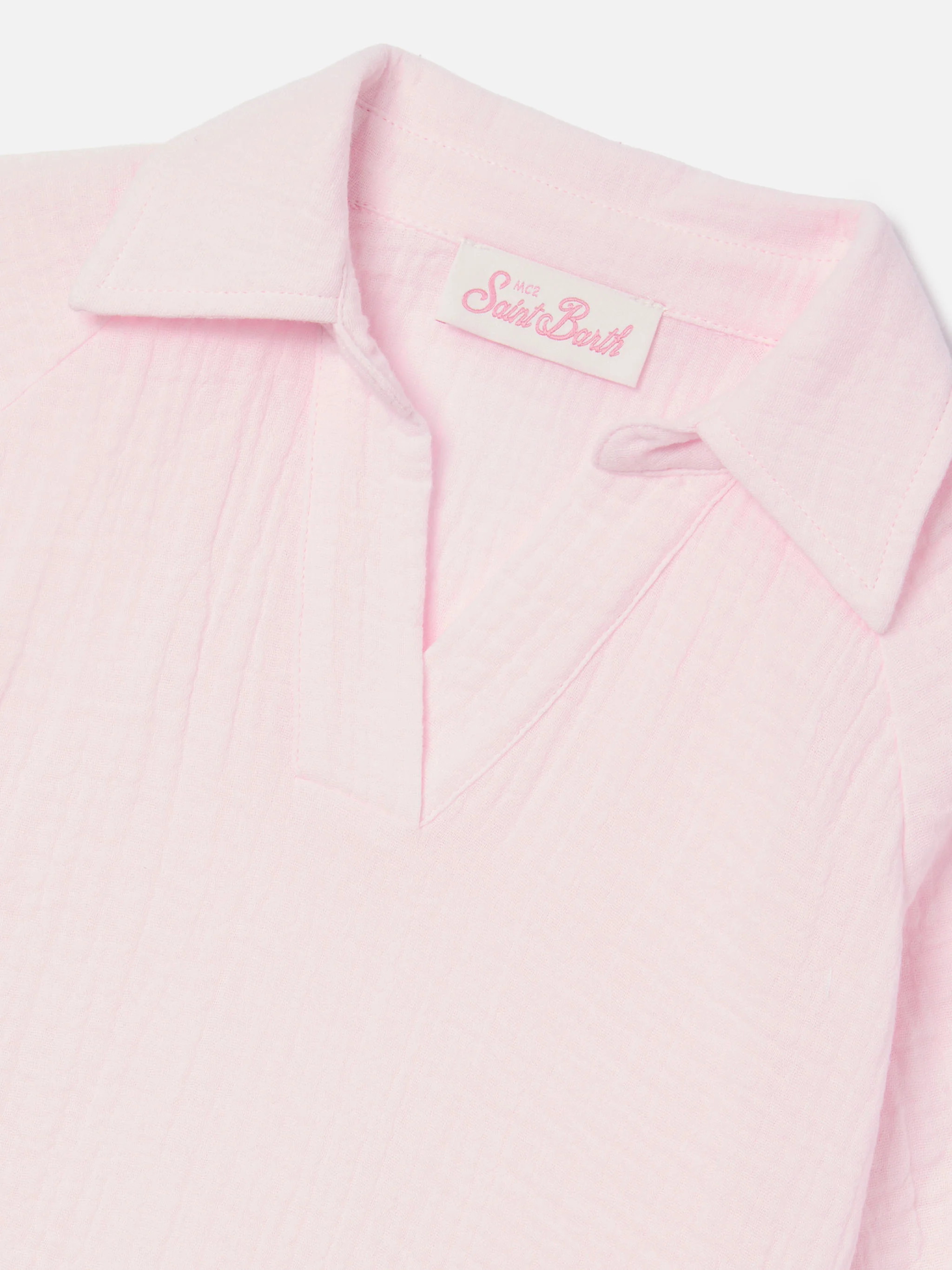 Camicia Maira Jr in mussola di cotone rosa - Image 2